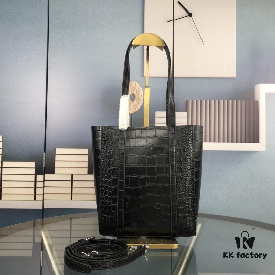 New Arrival Paris Fashion Bag [Let Me See][Wow] Balenciaga Latest B. Everyday Tote with Crocodile Texture