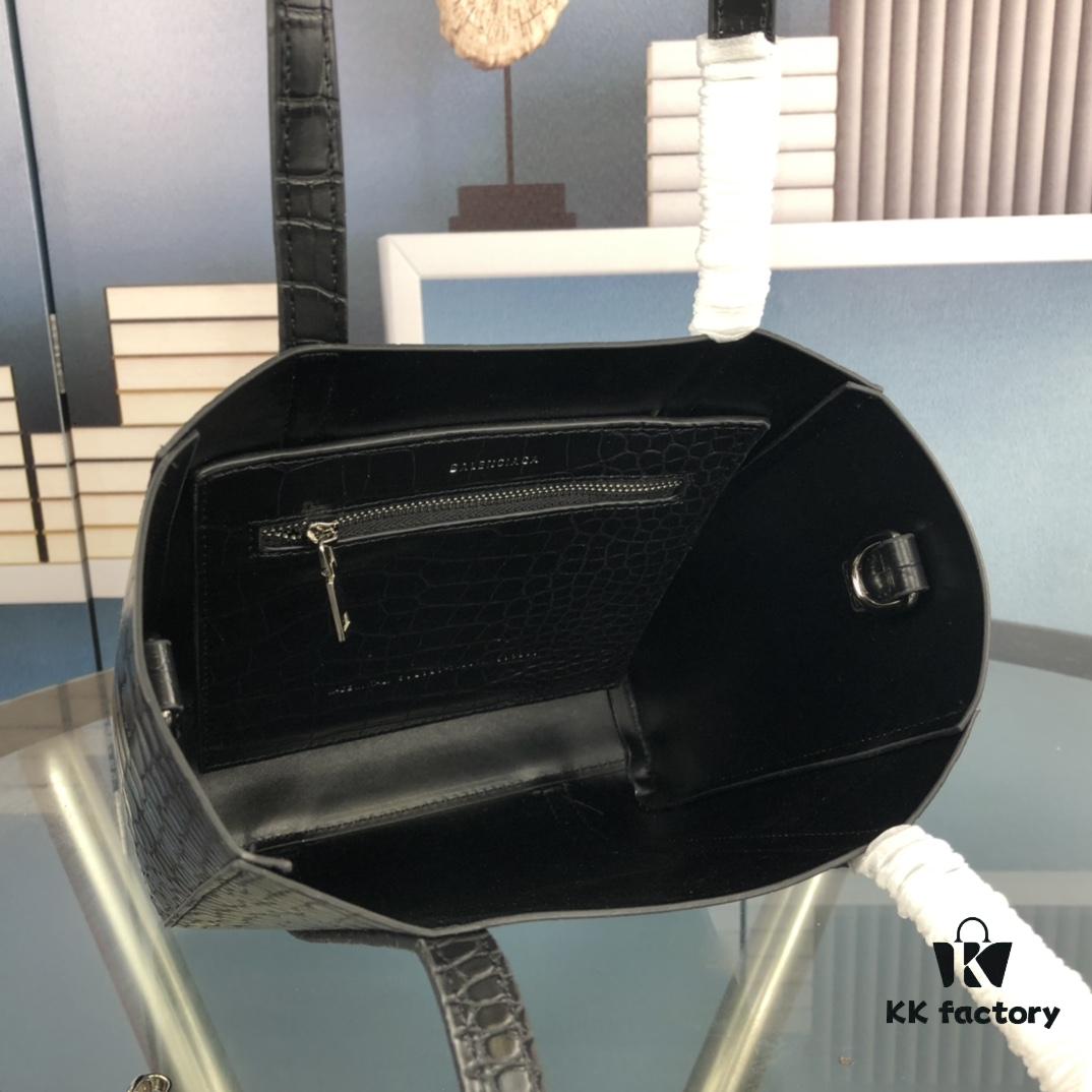 New Arrival Paris Fashion Bag [Let Me See][Wow] Balenciaga Latest B. Everyday Tote with Crocodile Texture