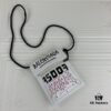 New BALENCIAGA Leather Strap Crossbody Bag Graffiti Phone Pouch
