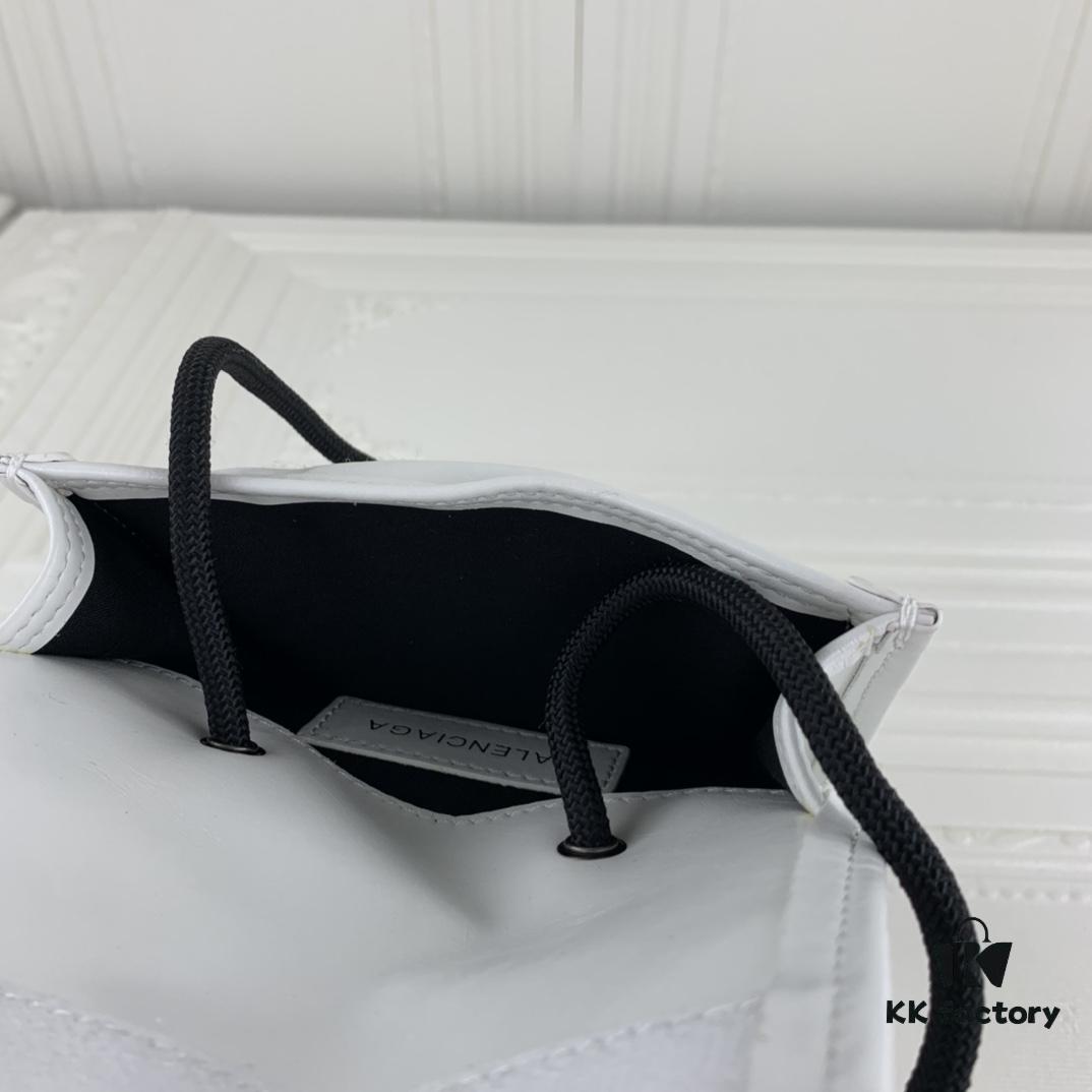 New BALENCIAGA Leather Strap Crossbody Bag Graffiti Phone Pouch