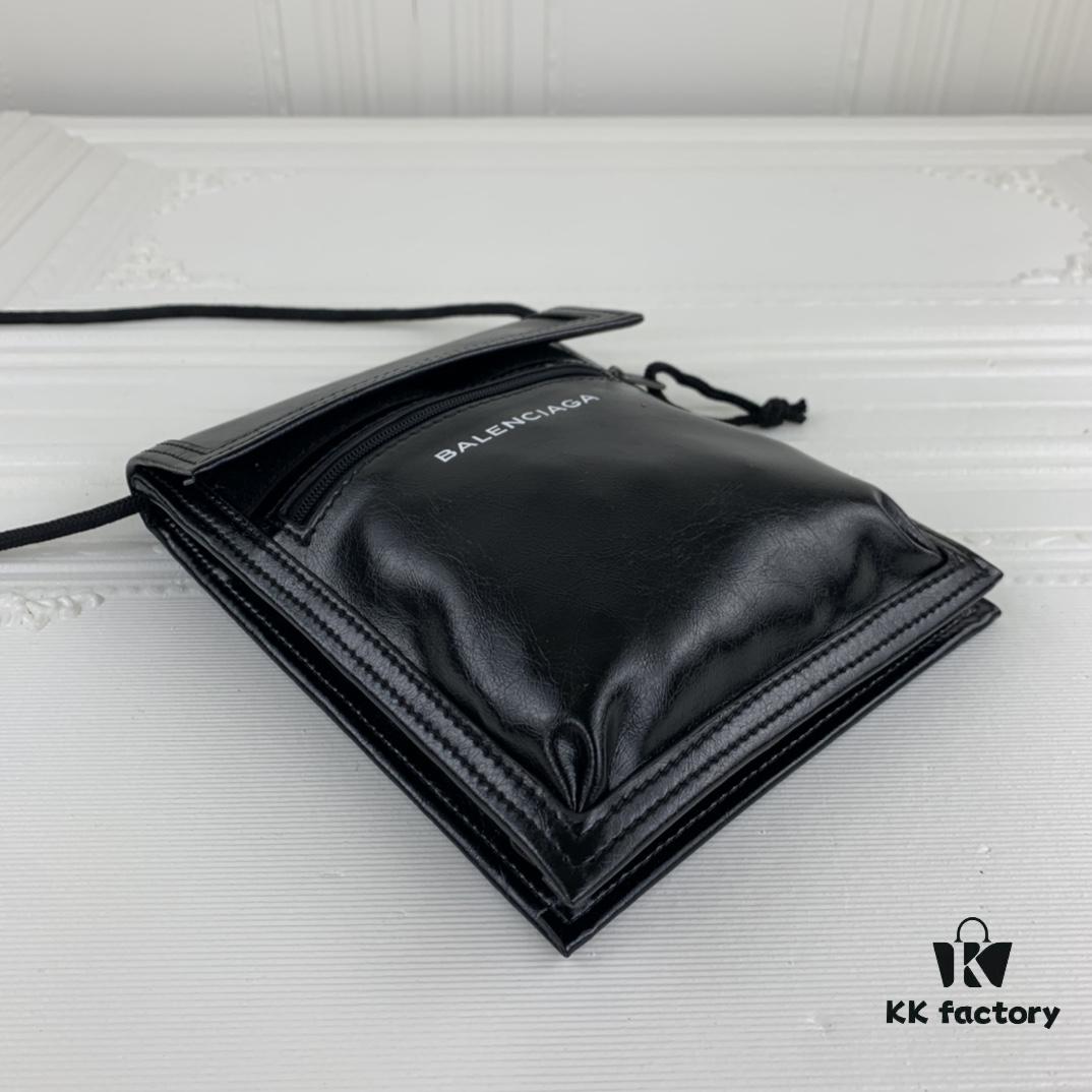 New BALEZIA Leather Rope Crossbody Bag Graffiti Phone Bag