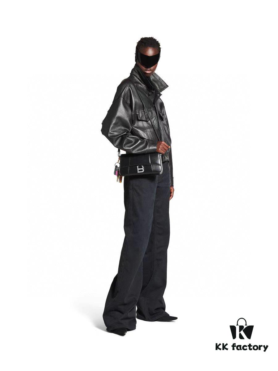 Balenciaga Paris H02606, Size 23x13x4cm, Full-Grain Leather, 2025 New Arrival Unique Design Bag