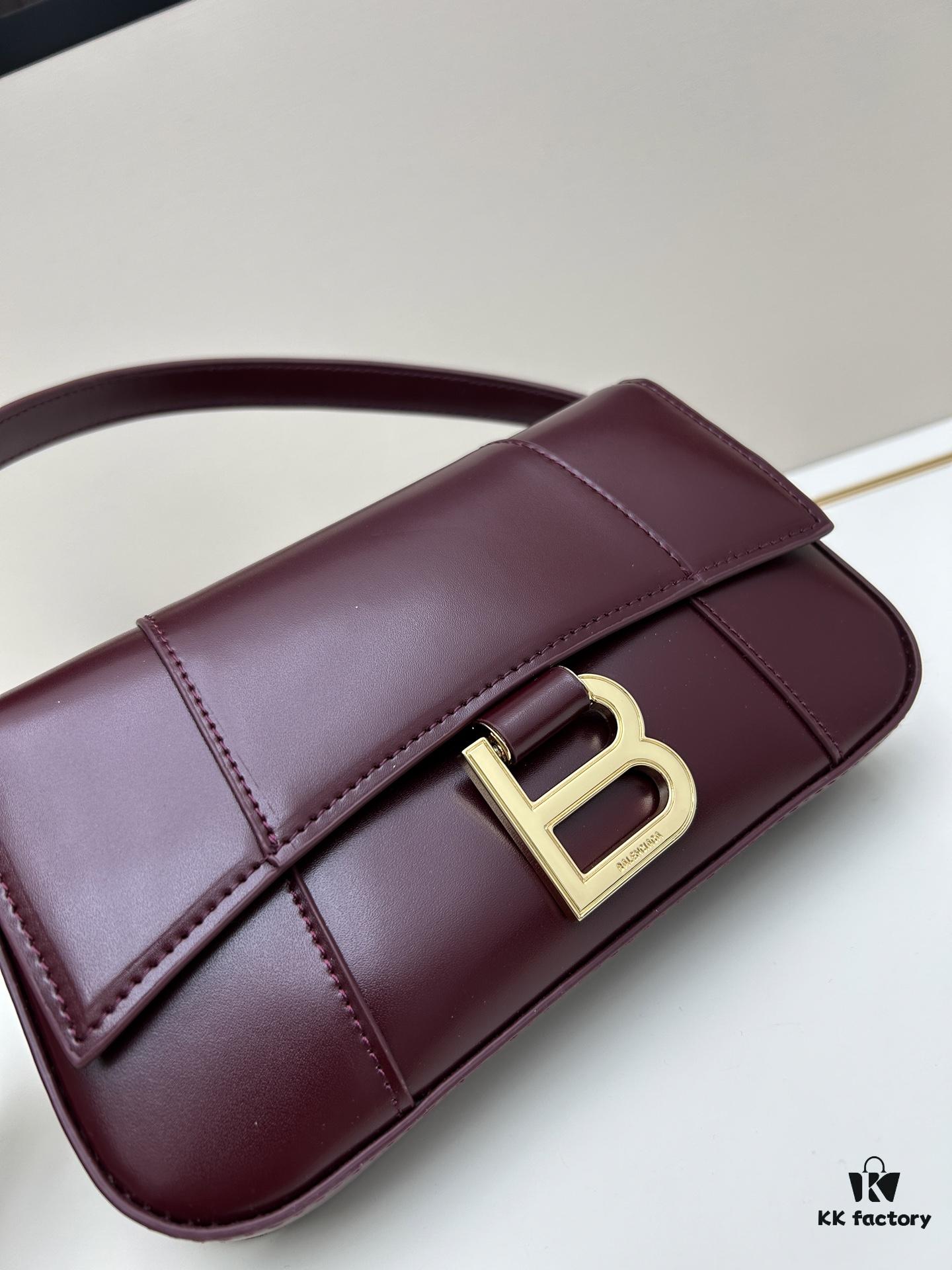 Balenciaga Paris H02606, Size 23x13x4cm, Full-Grain Leather, 2025 New Arrival Niche Bag