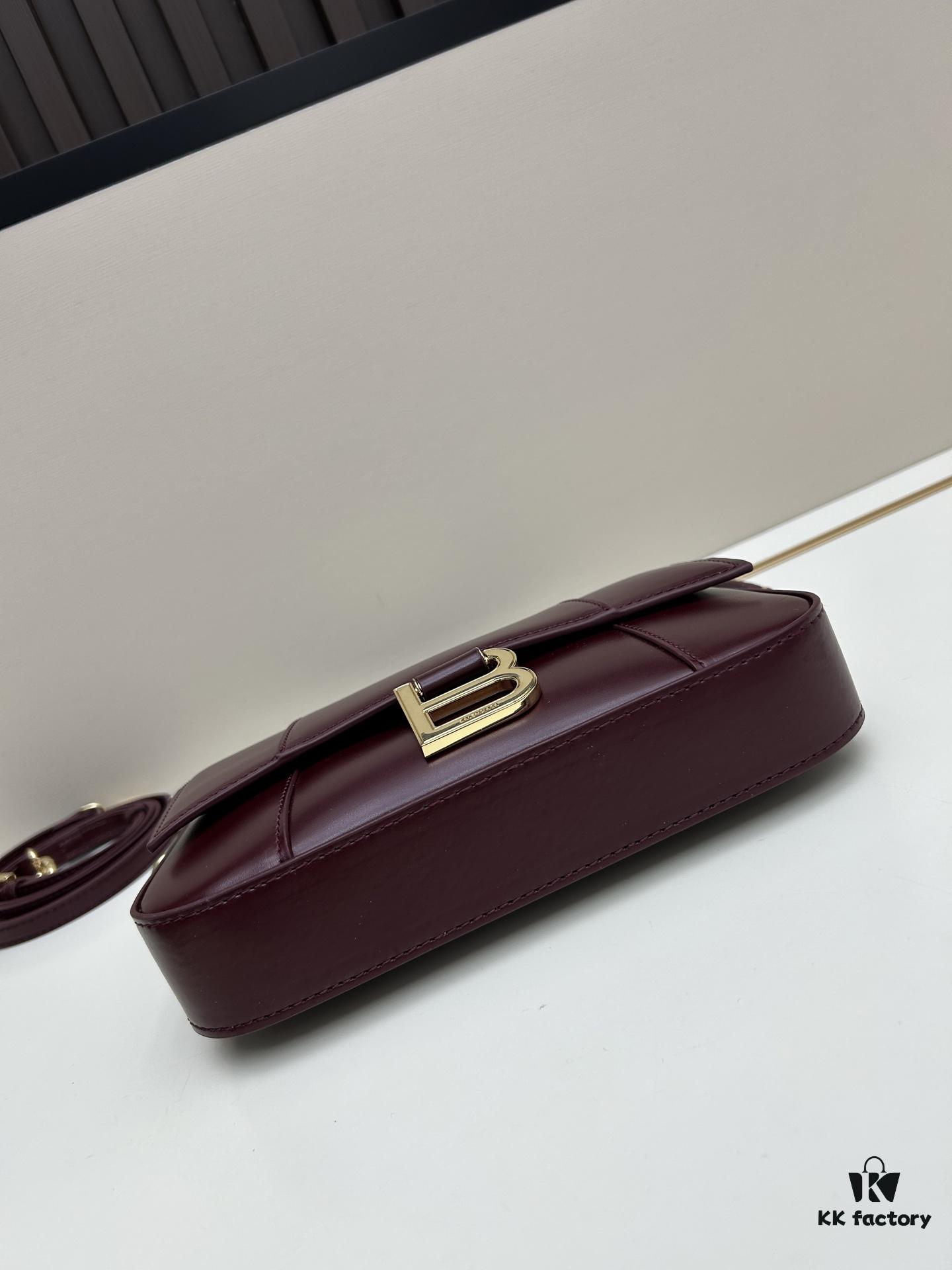 Balenciaga Paris H02606, Size 23x13x4cm, Full-Grain Leather, 2025 New Arrival Niche Bag