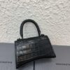 Balenciaga Hourglass Bag with Crocodile Texture and Black Buckle - Must-Have for Fashion Enthusiasts