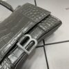 Balenciaga Hourglass Bag with Crocodile Texture and Black Buckle - Must-Have for Fashion Enthusiasts