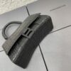 Balenciaga Hourglass Bag with Crocodile Texture and Black Buckle - Must-Have for Fashion Enthusiasts