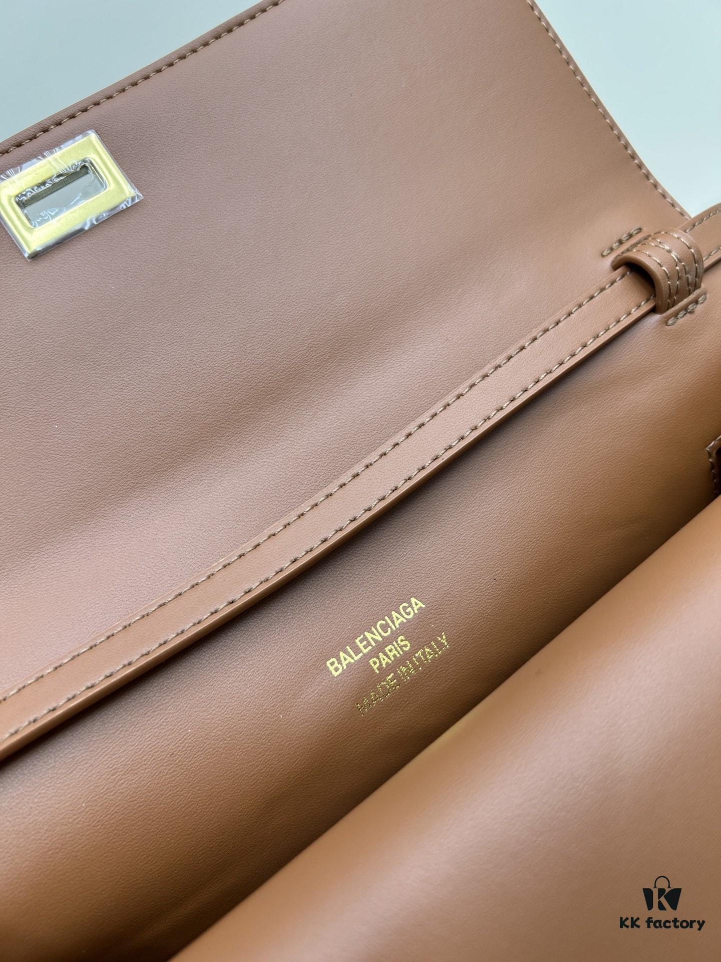 Luxury Gift Box Included 🎁, Balenciaga Model 8896, Size 27x14x5cm, Full-Grain Leather, 2025 New Minimalist Tote Bag 🛍️ Essential for Early Risers