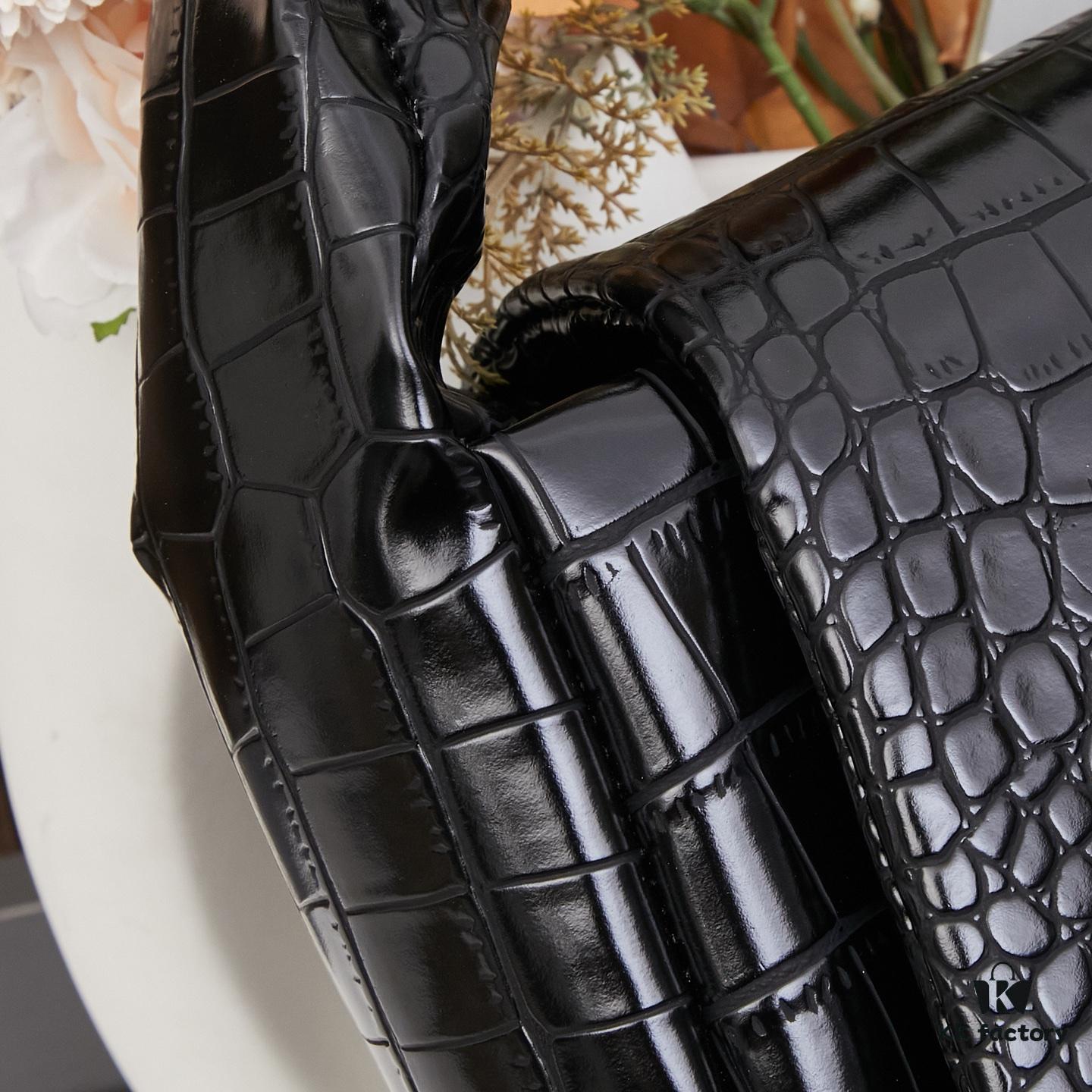 Large Crocodile-Embossed Balenciaga Monaco Bag