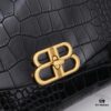 Large Crocodile-Embossed Balenciaga Monaco Bag