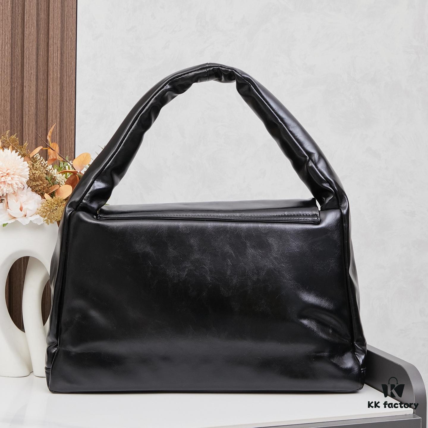 Large Plain Weave Balenciaga Monaco Tote Shoulder Bag