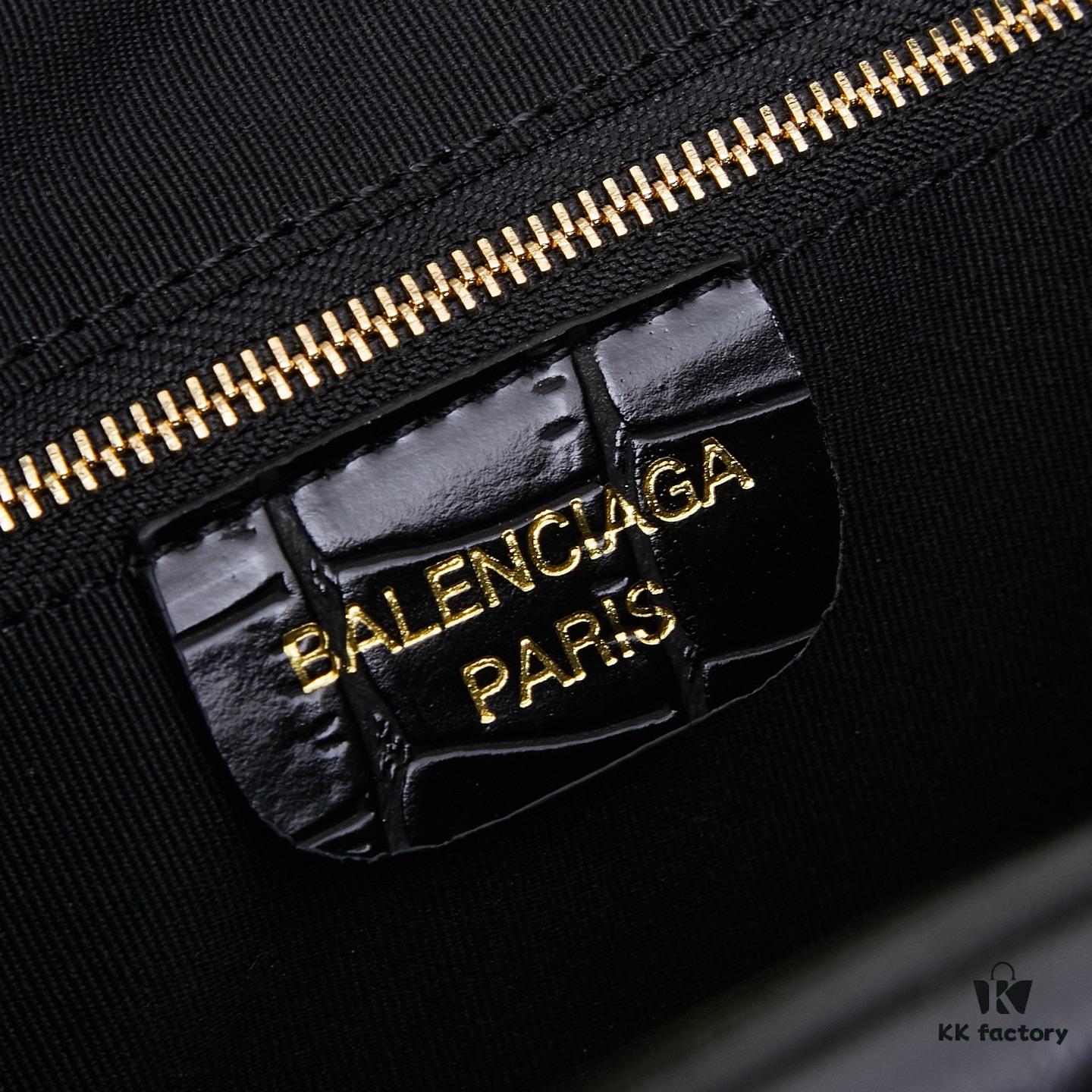 Large Plain Weave Balenciaga Monaco Tote Shoulder Bag