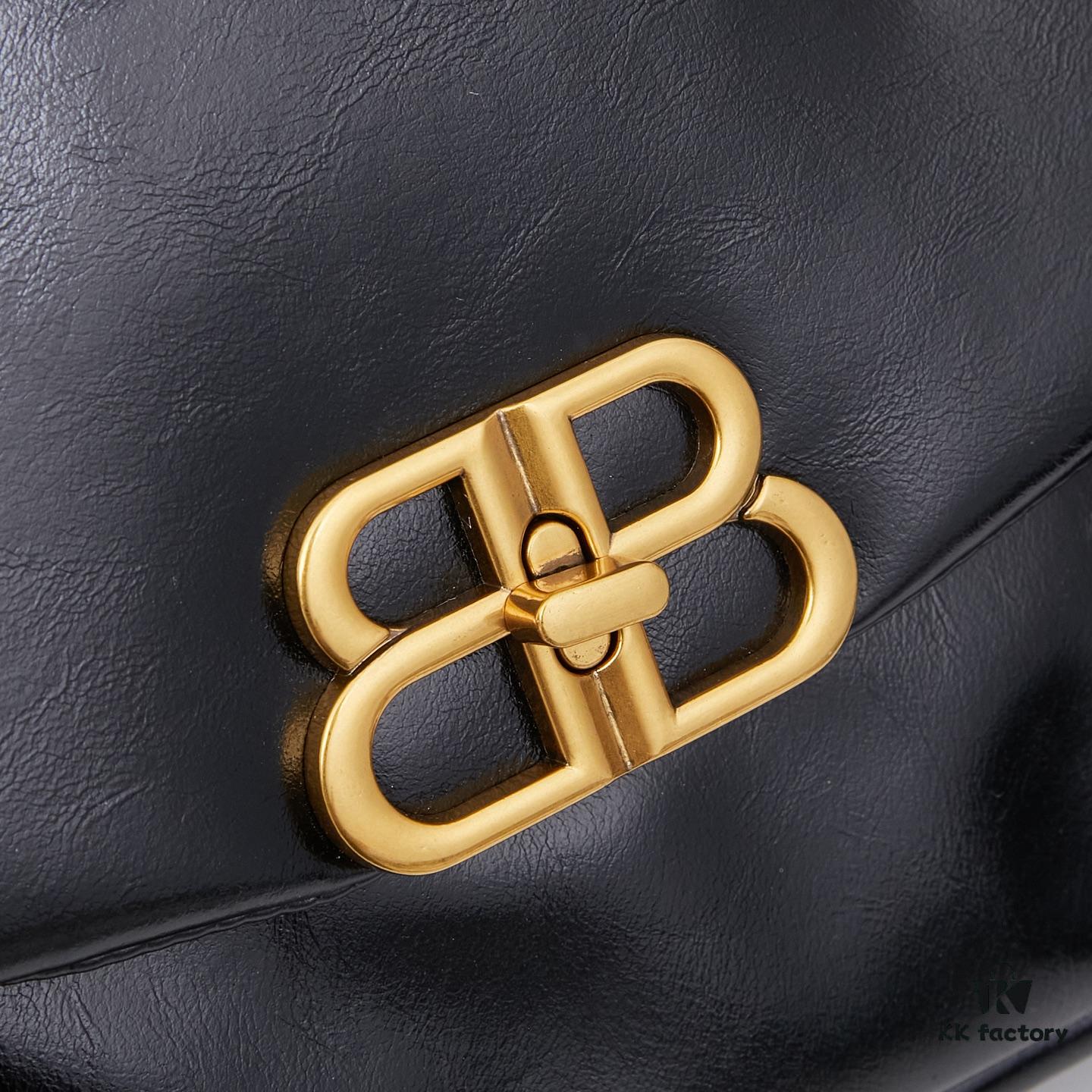 Large Plain Weave Balenciaga Monaco Tote Shoulder Bag