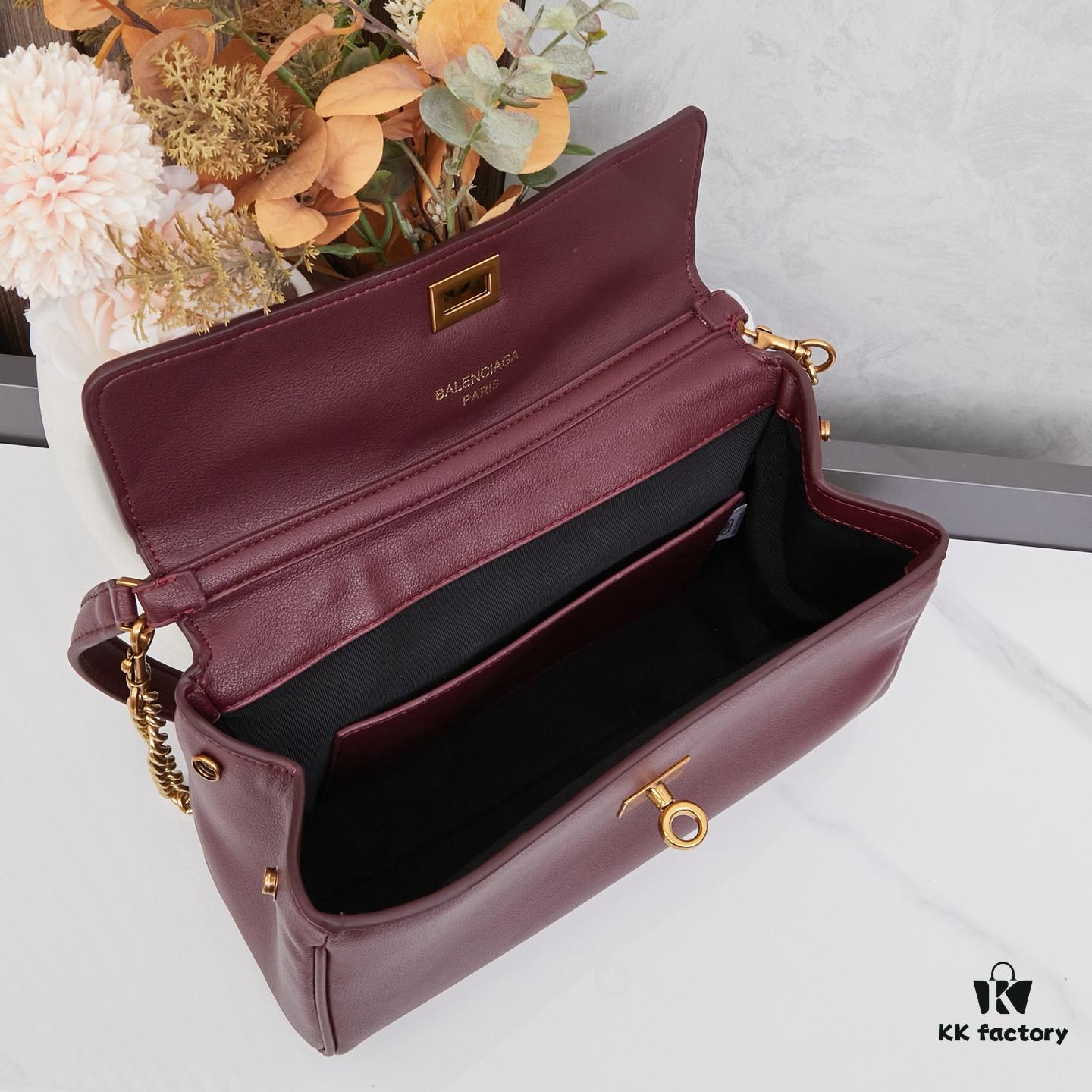 New Arrival BALENCIAGA Rodeo Nano Chain Bag in Calfskin - Black