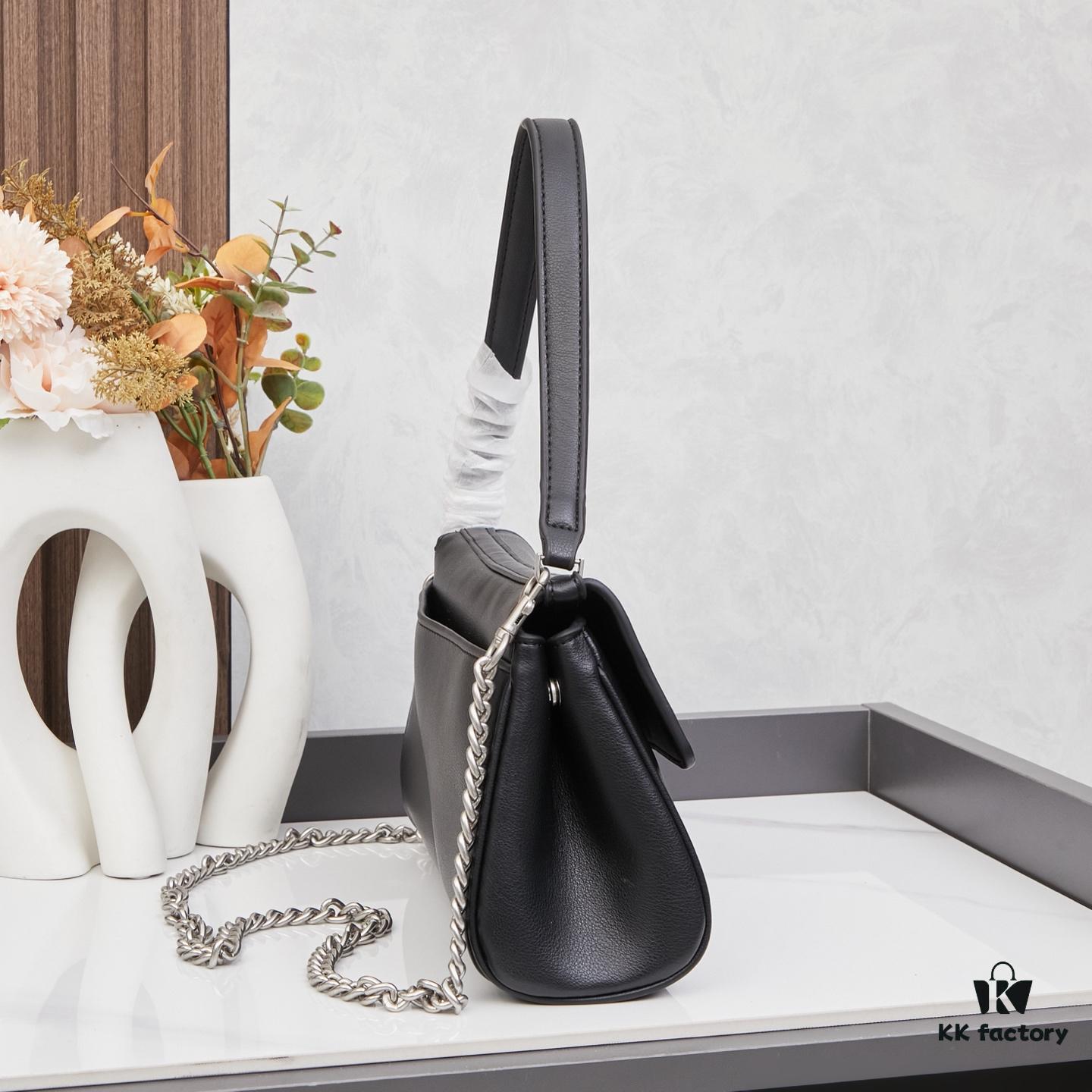 New Arrival BALENCIAGA Rodeo Nano Chain Bag in Black Calfskin with Box