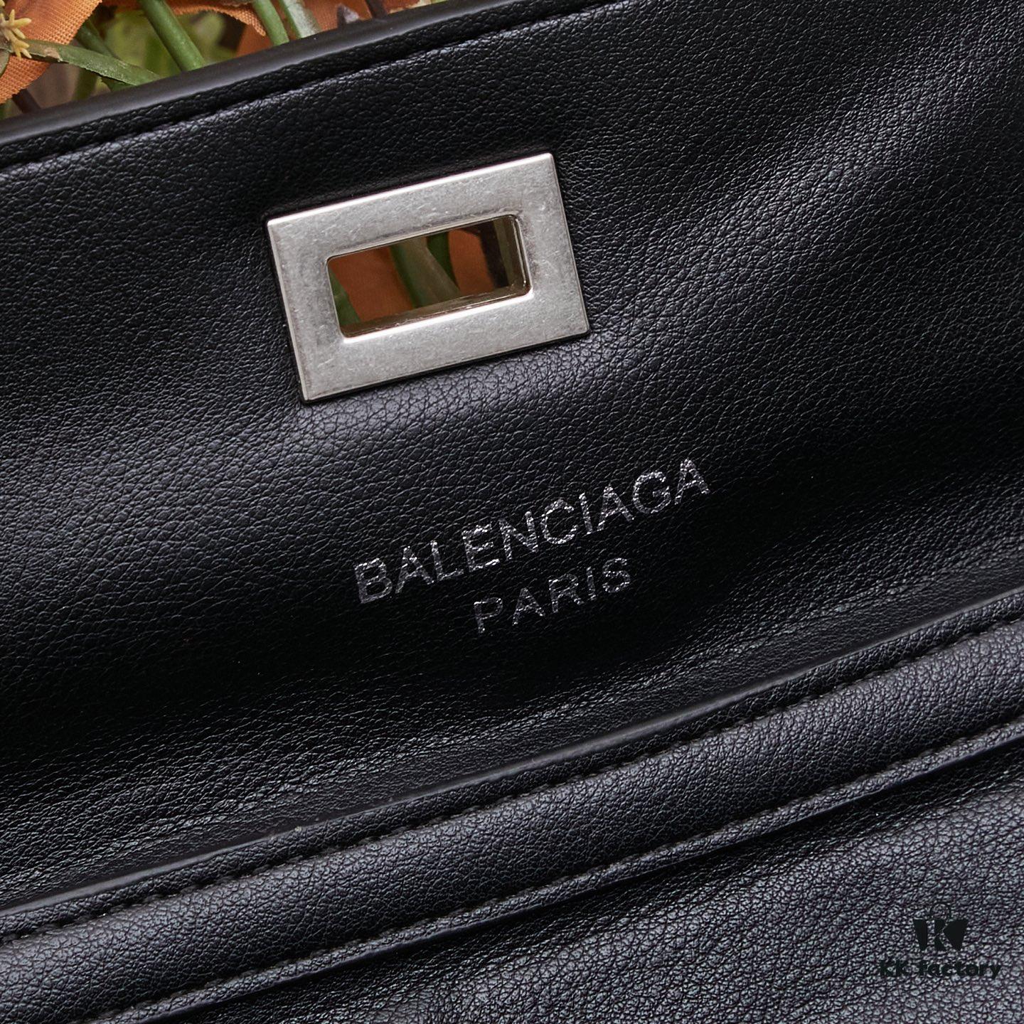 New Arrival BALENCIAGA Rodeo Nano Chain Bag in Black Calfskin with Box