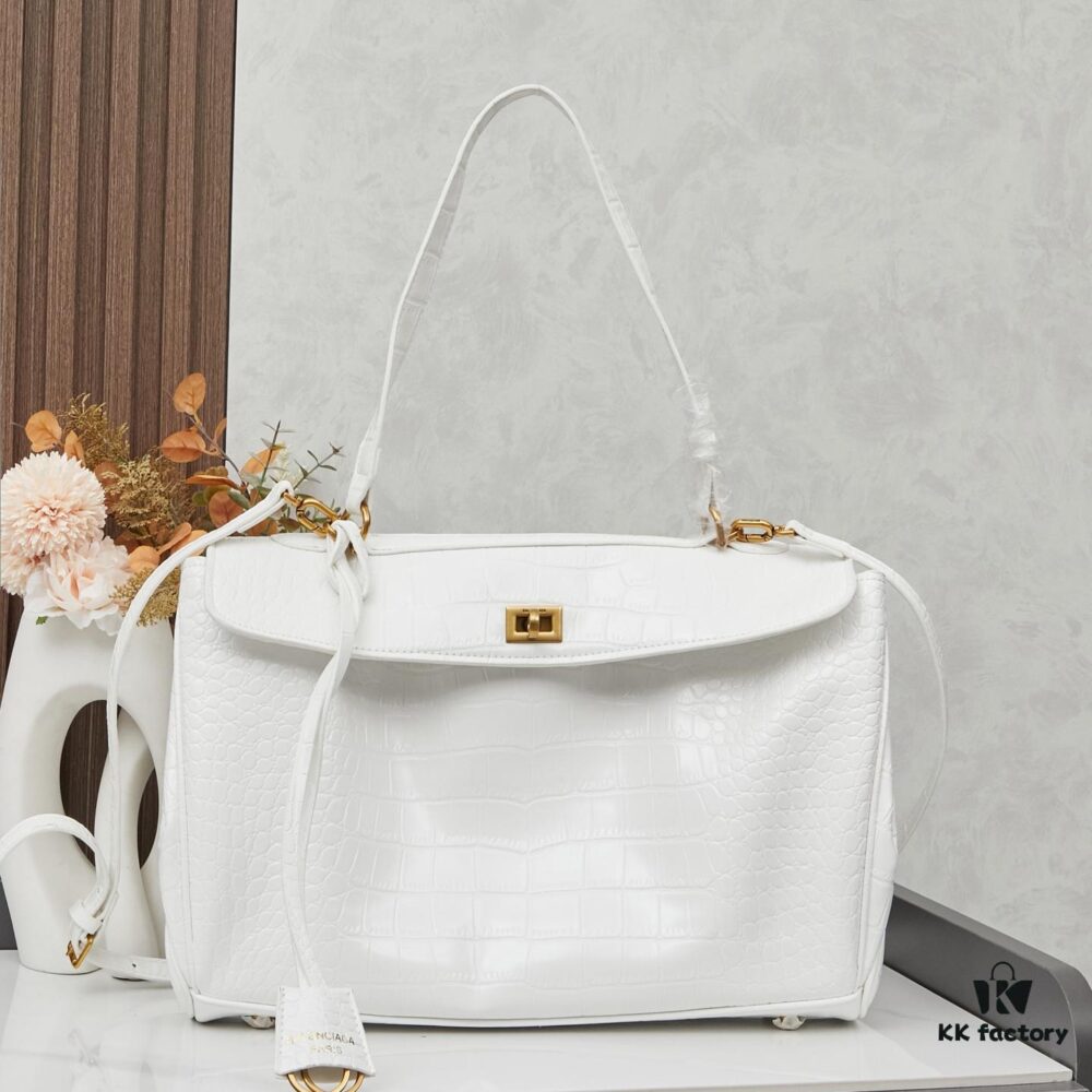 Large Crocodile-Texture BALENCIAGA Paris Fashion! RODEO Series – Latest Model Handbag Crossbody Bag