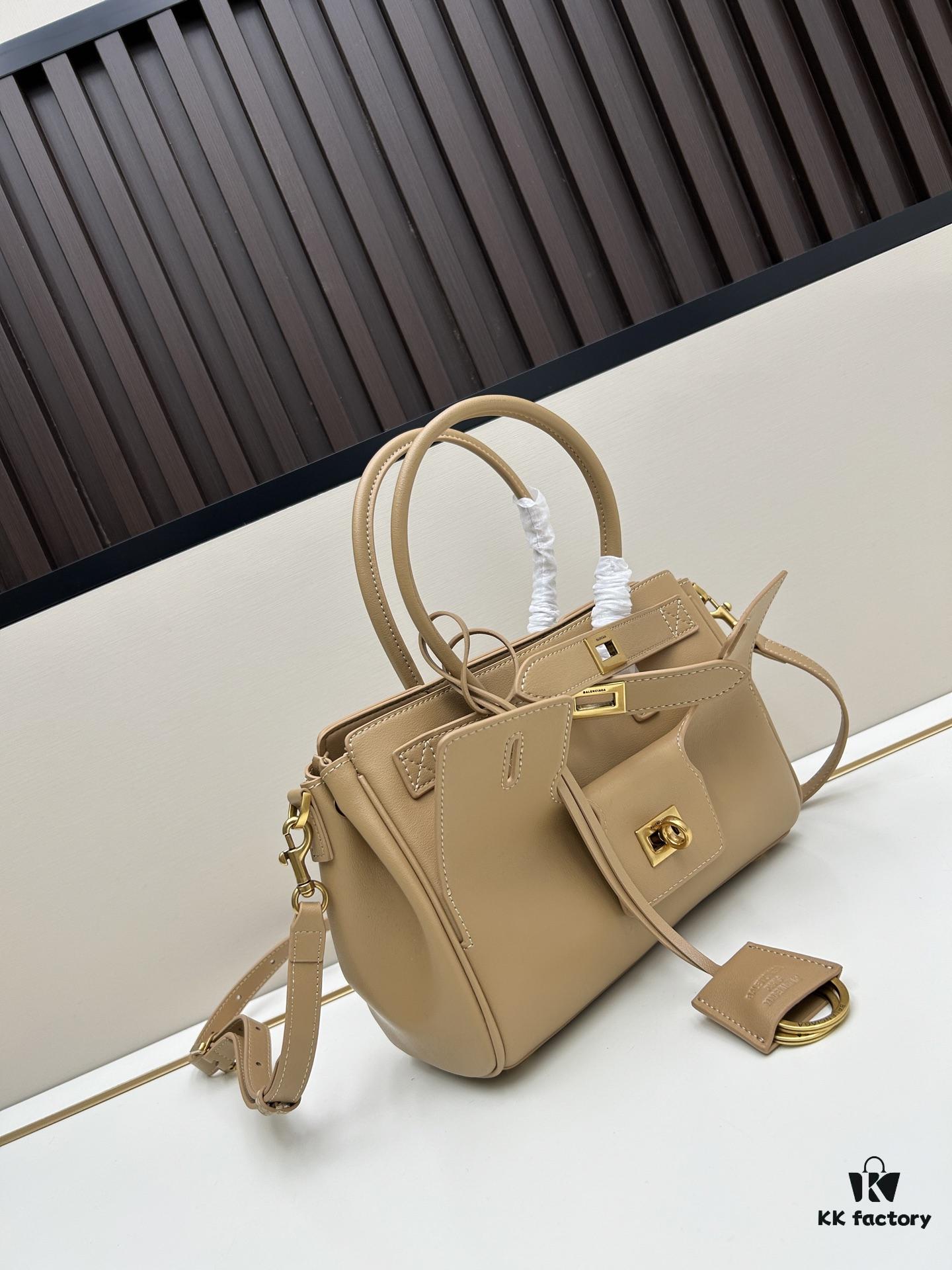 Balenciaga Belair Bag Inspired by Kim Kardashian's Style - Black Motorcycle Knee-High Boots