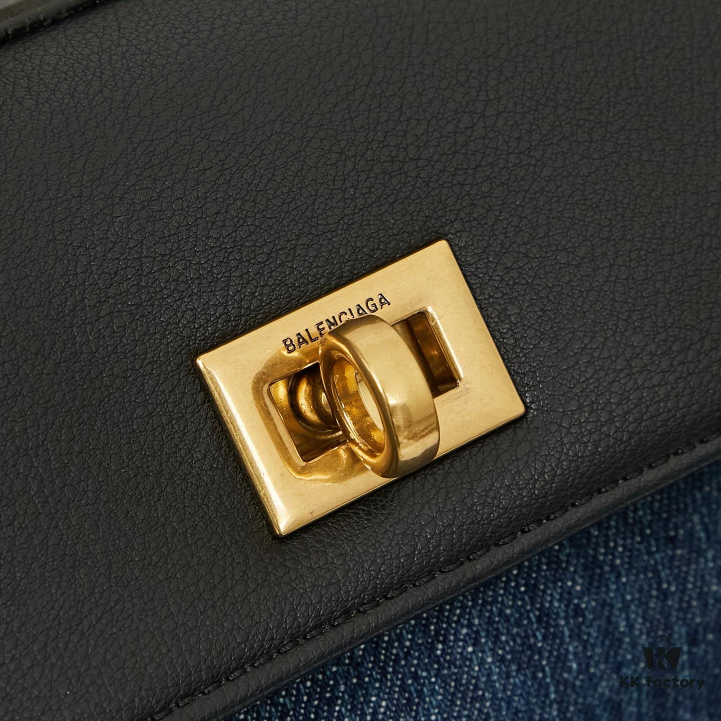 Large Fabric and Leather Bag with Box BALENCIAGA Paris! RODEO Series – Latest Model Handbag Crossbody Bag