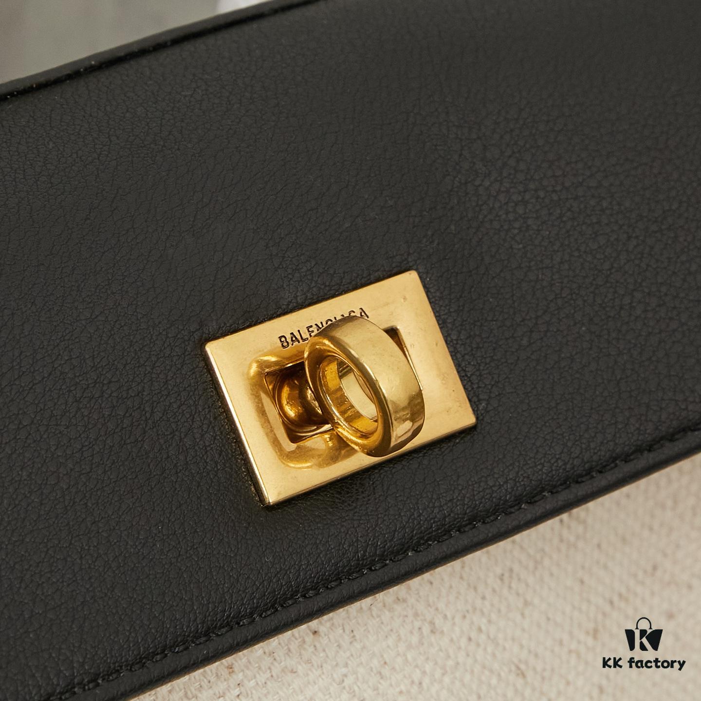 Large Fabric and Leather BALENCIAGA Paris Fashion! RODEO Series Handbag Crossbody Bag