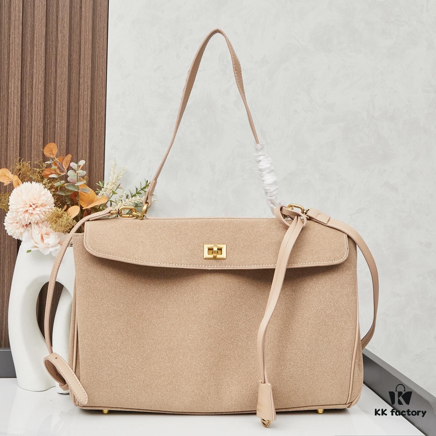 Large Matte BALENCIAGA Paris Fashion Rodeo Series Handbag & Crossbody Bag with Box