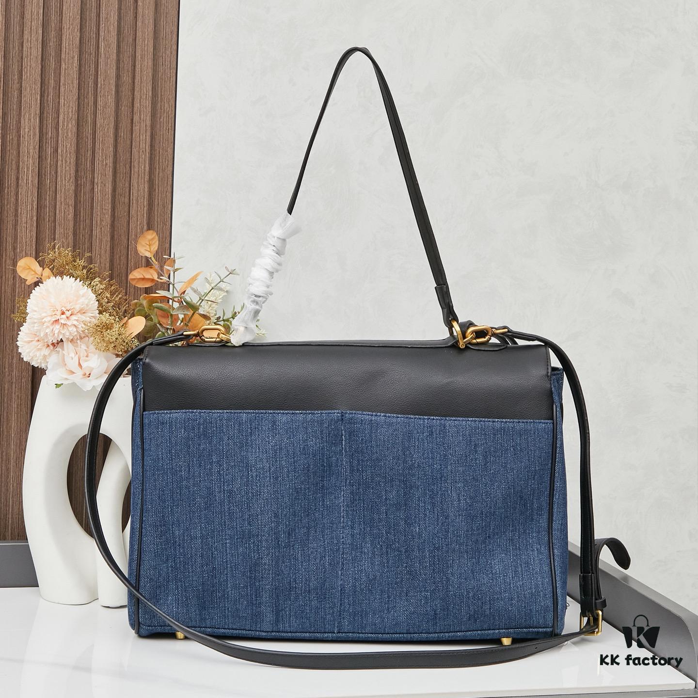 Large Fabric and Leather Bag with Box BALENCIAGA Paris! RODEO Series – Latest Model Handbag Crossbody Bag