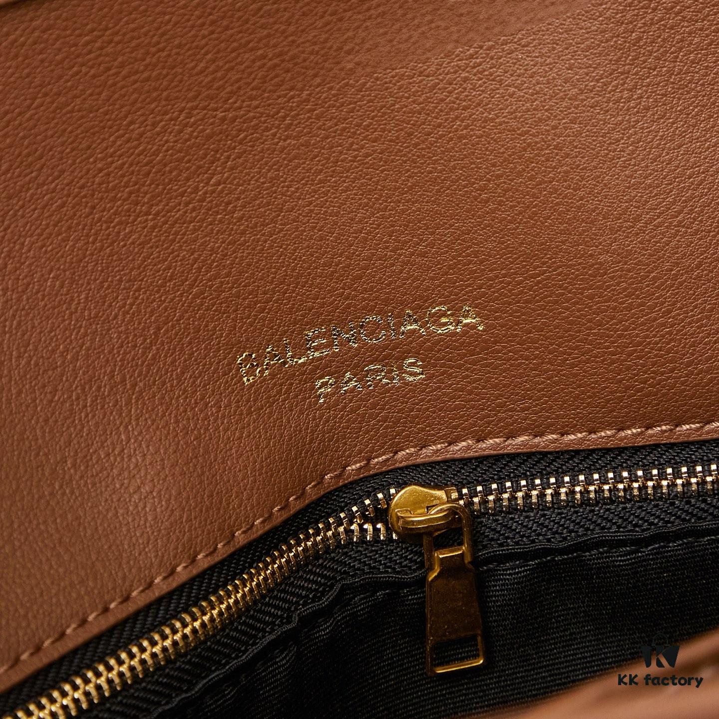 Large Matte Black BALENCIAGA Rodeo Bag with Box – Latest Model, Italian Smooth Calfskin Leather, Detachable Strap, Gold-Tone Hardware