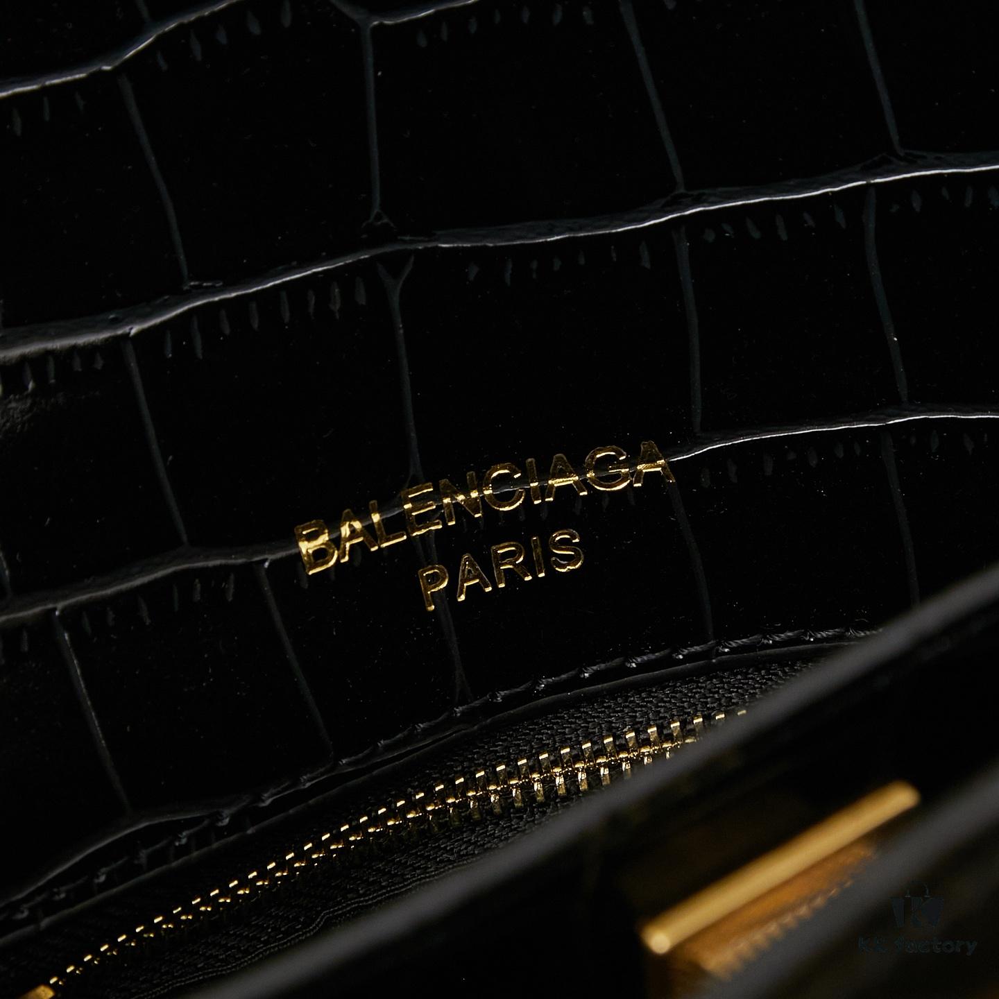 Mini Crocodile Embossed BALENCIAGA Paris! RODEO Series Handbag Crossbody Bag