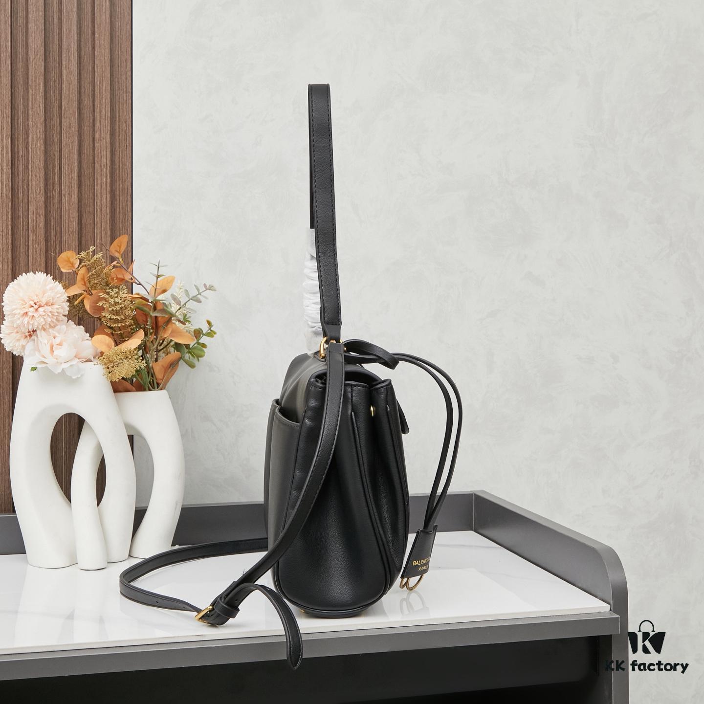 Small Rodeo Bag in Smooth Black Calfskin with Box | BALENCIAGA Paris