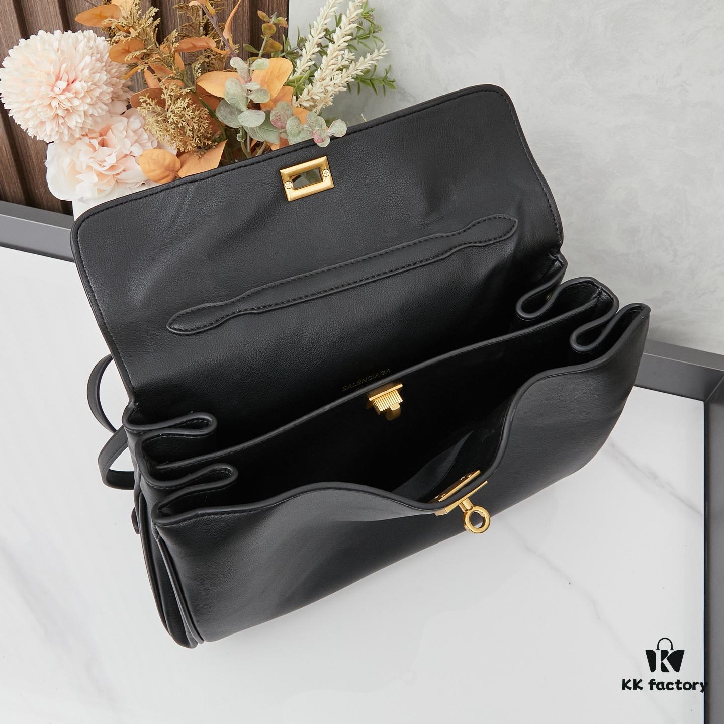 Small Rodeo Bag in Smooth Black Calfskin with Box | BALENCIAGA Paris