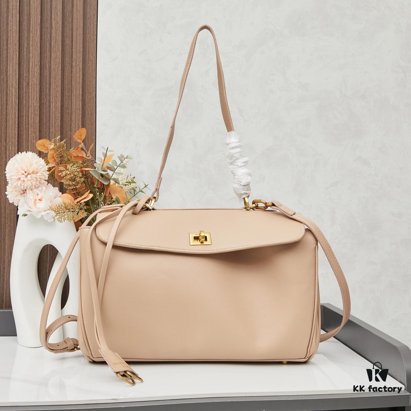 BALENCIAGA Paris Fashion! Rodeo Series! Small Smooth Leather Handbag Crossbody Bag with Box