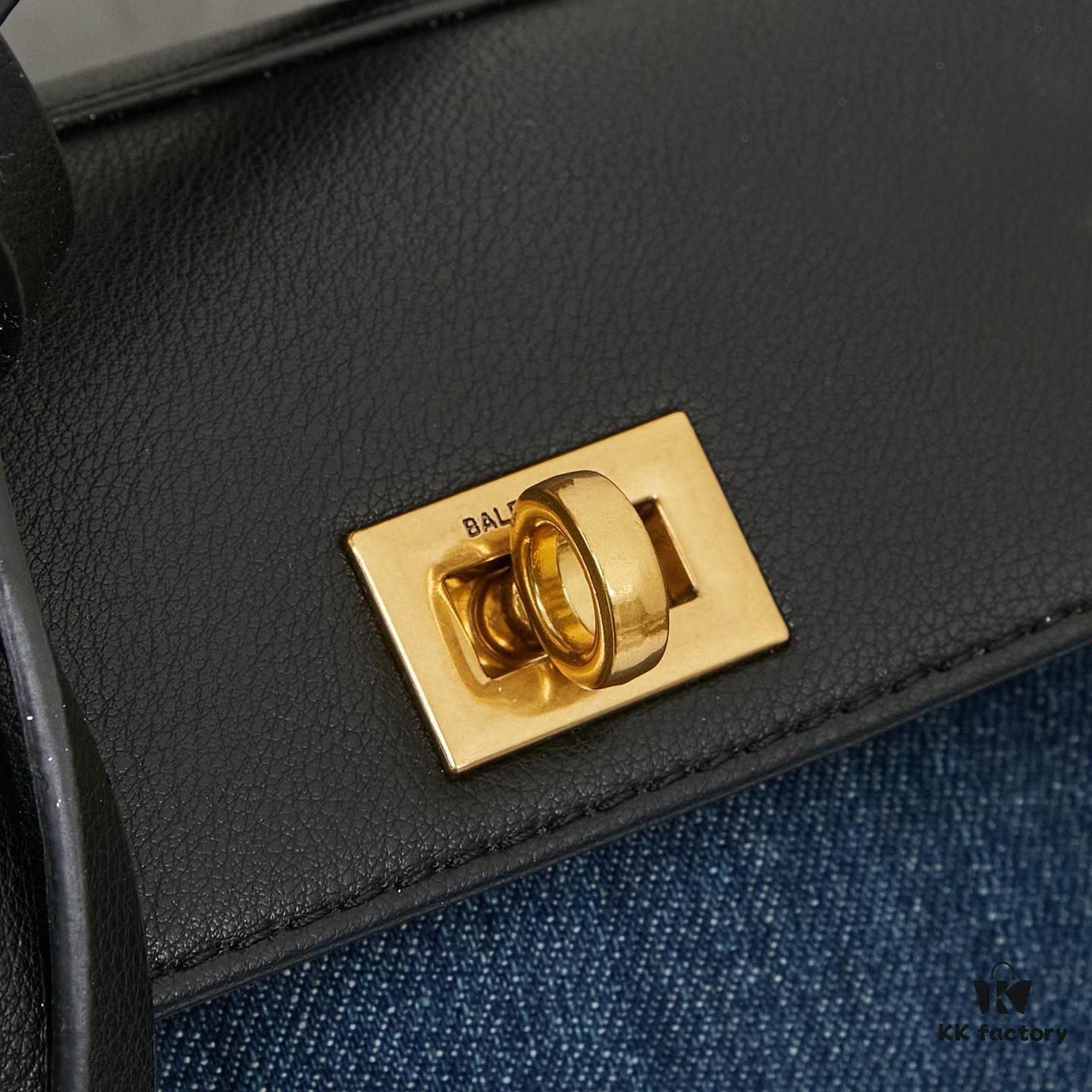 Small Fabric and Leather Crossbody Bag BALENCIAGA Paris! ROdeo Series Latest Style Handbag Shoulder Bag