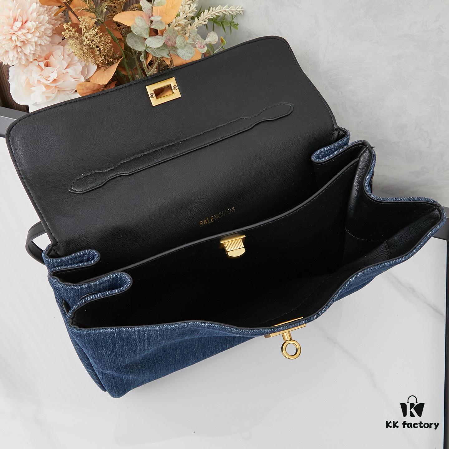 Small Fabric and Leather Crossbody Bag BALENCIAGA Paris! ROdeo Series Latest Style Handbag Shoulder Bag