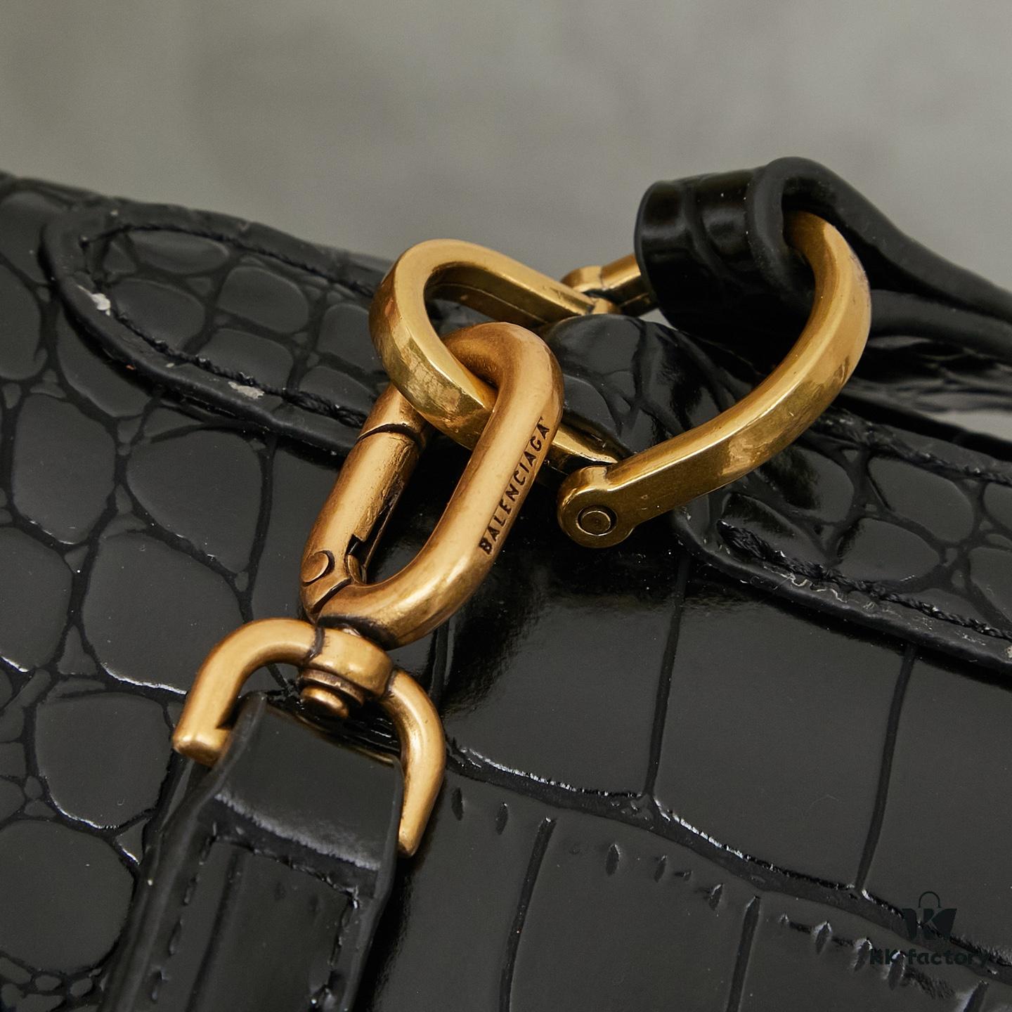 Mini Crocodile Embossed BALENCIAGA Paris! RODEO Series Handbag Crossbody Bag