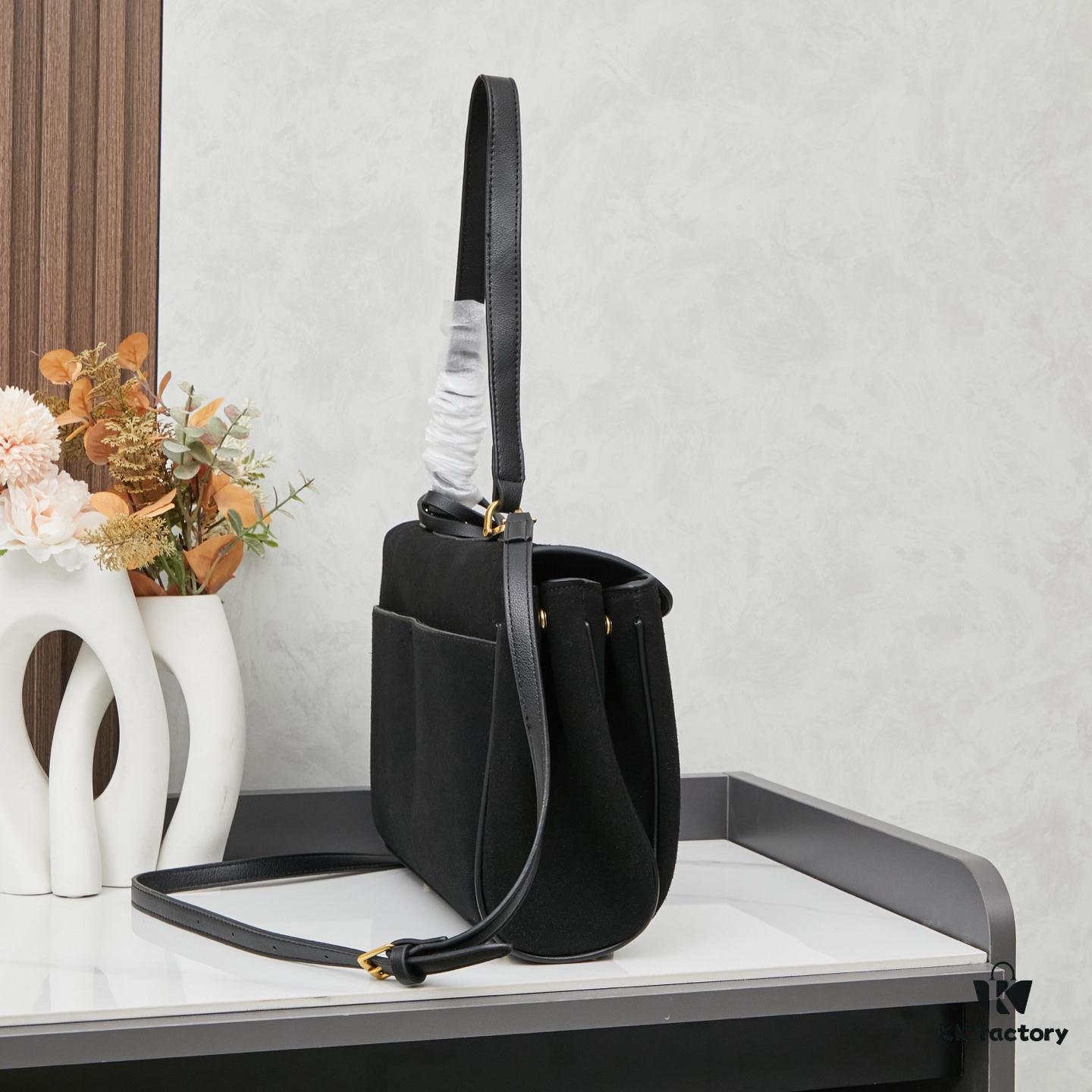 Small Matte Black BALENCIAGA Paris Fashion! RODEO Series Handbag Crossbody Bag Latest Version!