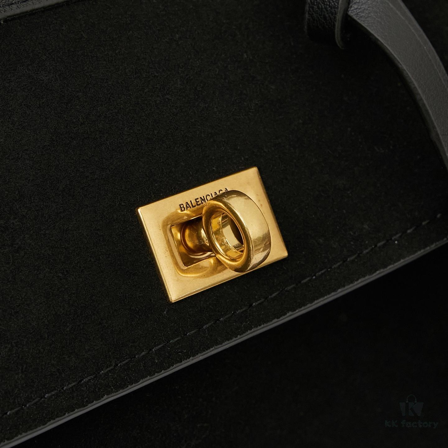 Small Matte Black BALENCIAGA Paris Fashion! RODEO Series Handbag Crossbody Bag Latest Version!