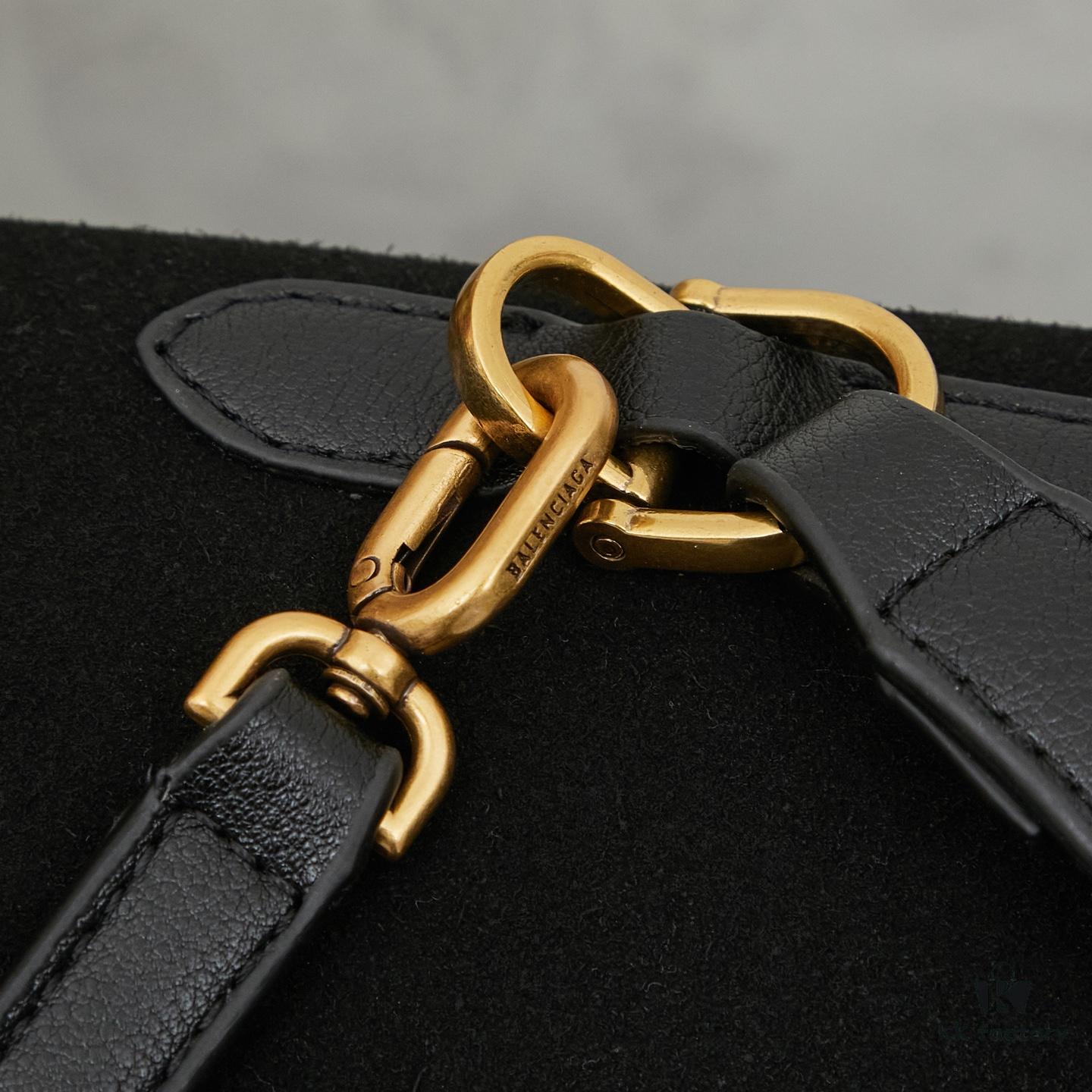 Small Matte Black BALENCIAGA Paris Fashion! RODEO Series Handbag Crossbody Bag Latest Version!