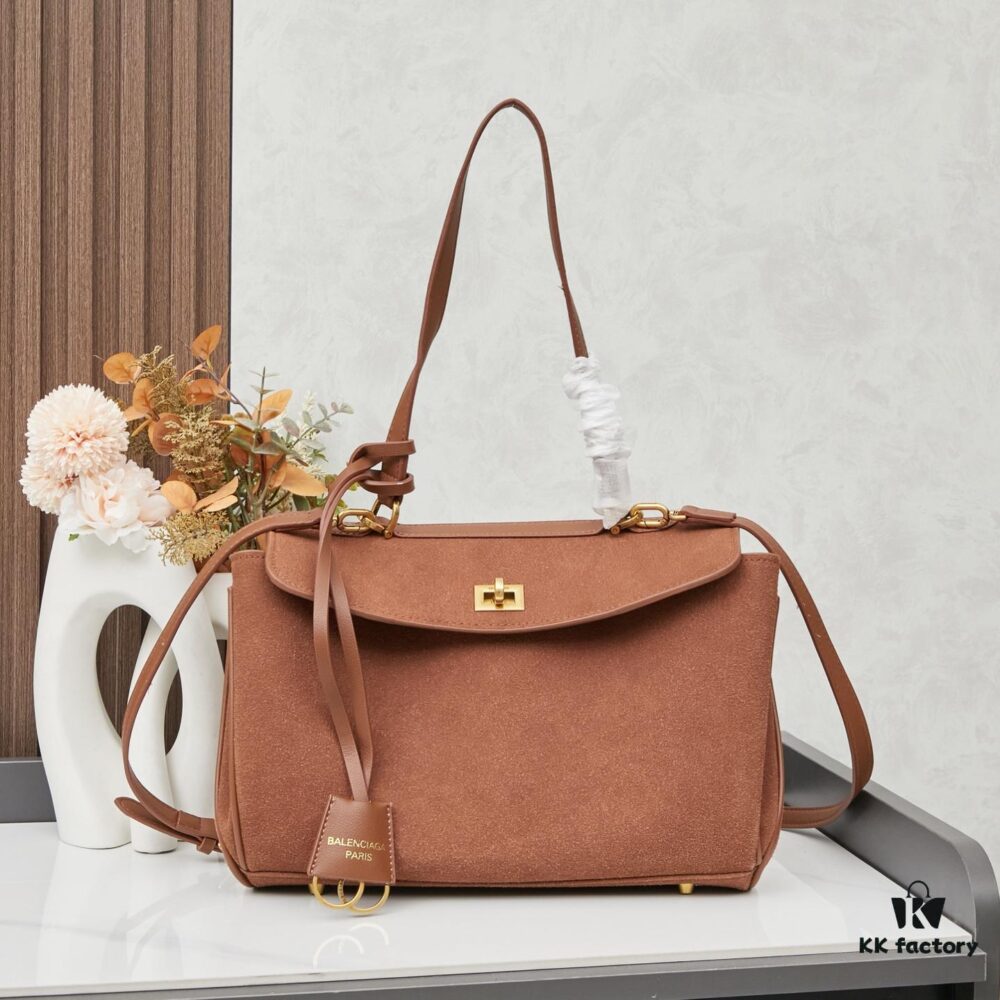 Small Matte Black BALENCIAGA Paris Fashion! RODEO Series Handbag Crossbody Bag - 100% Italian Imported Smooth Calfskin Leather