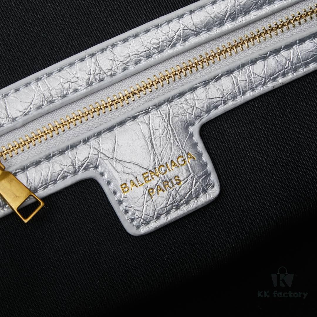 Large Golden Buckle BALENCIAGA Motorbike Bag with Box