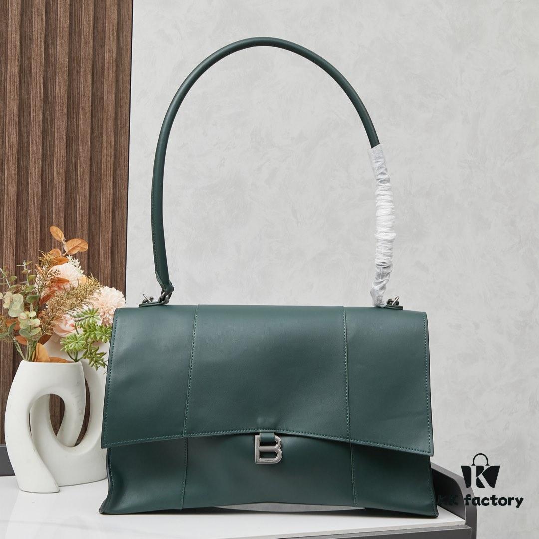 Large Silver Buckle Bag (With Box) Balenciaga Latest Long Handle Hourglass Tote