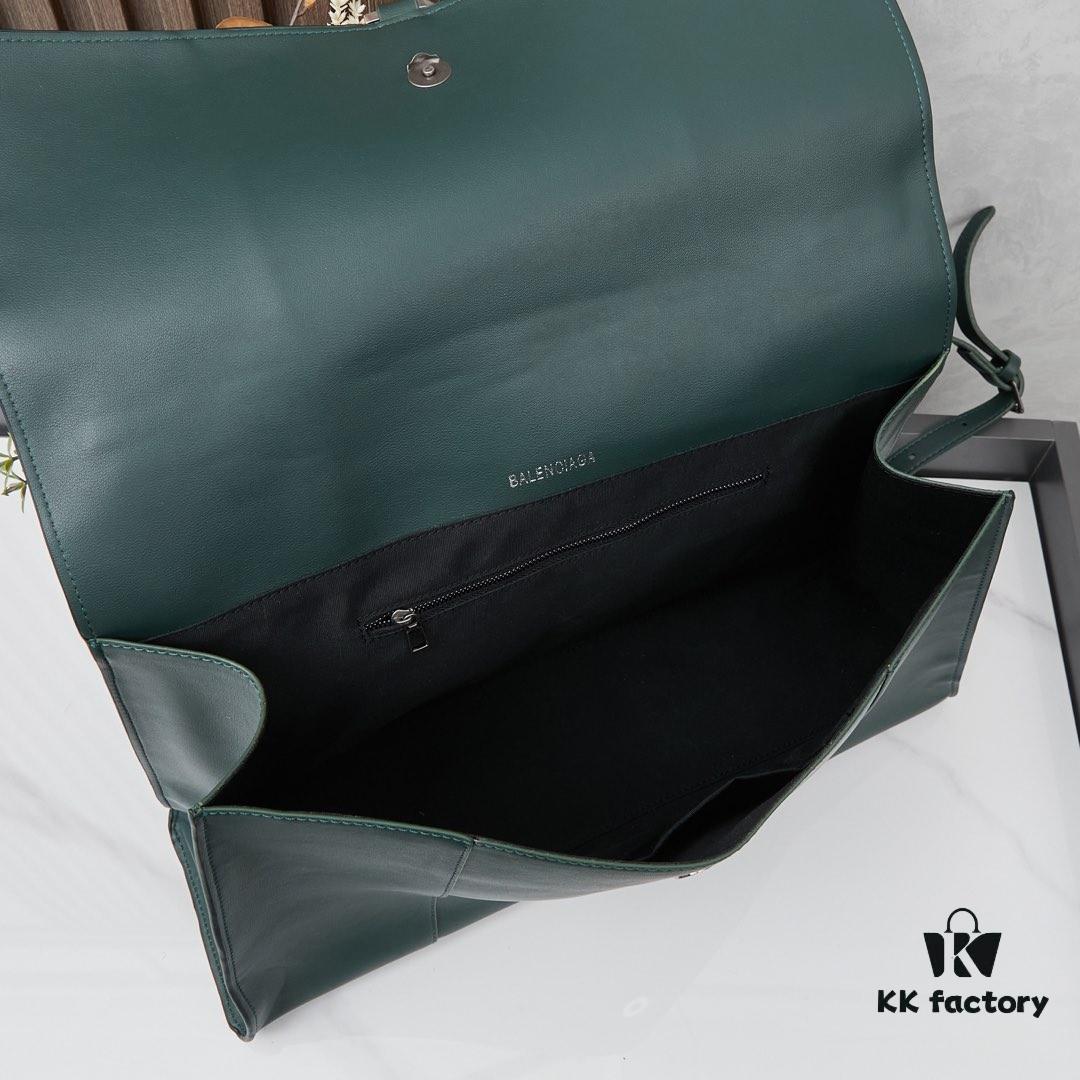 Large Silver Buckle Bag (With Box) Balenciaga Latest Long Handle Hourglass Tote