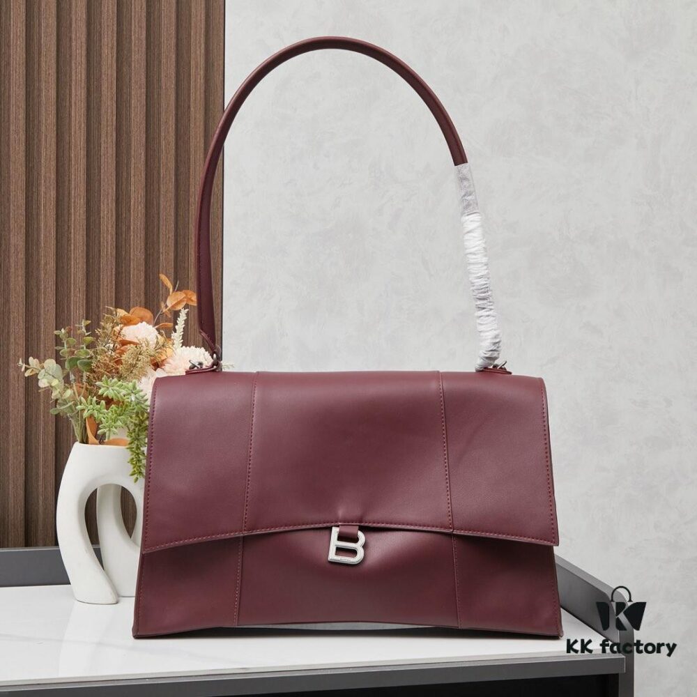 Large Silver Buckle Bag (with Box) Balenciaga Latest Long Handle Hourglass Tote