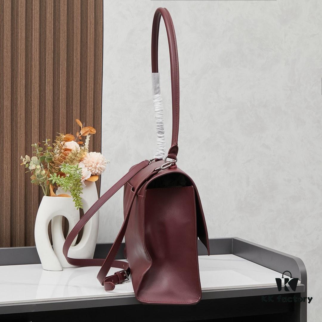 Large Silver Buckle Bag (with Box) Balenciaga Latest Long Handle Hourglass Tote