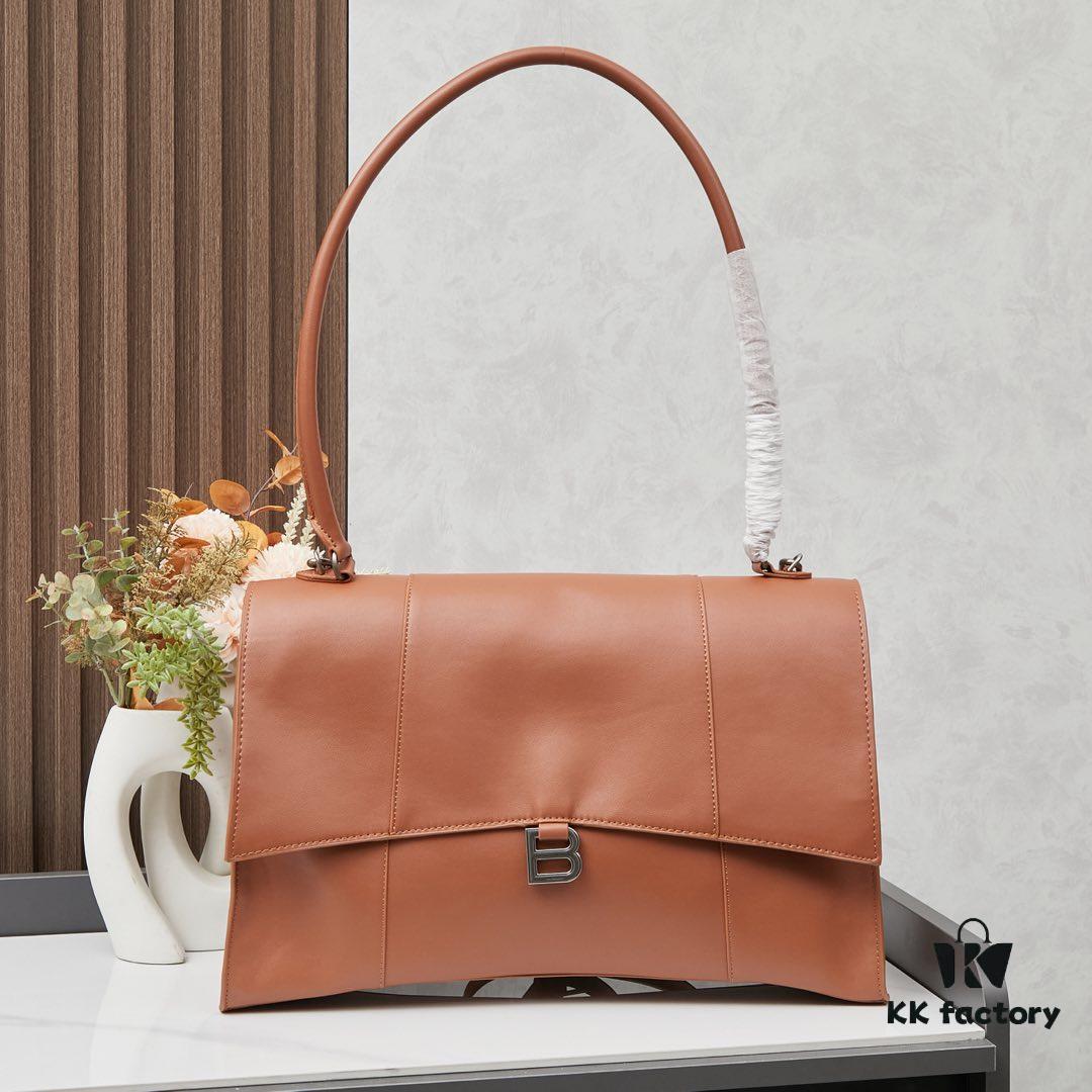 Large Silver Buckle Bag (with Box) Balenciaga Latest Long Handle Hourglass Tote