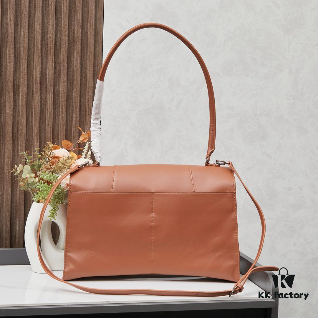 Large Silver Buckle Bag (with Box) Balenciaga Latest Long Handle Hourglass Tote