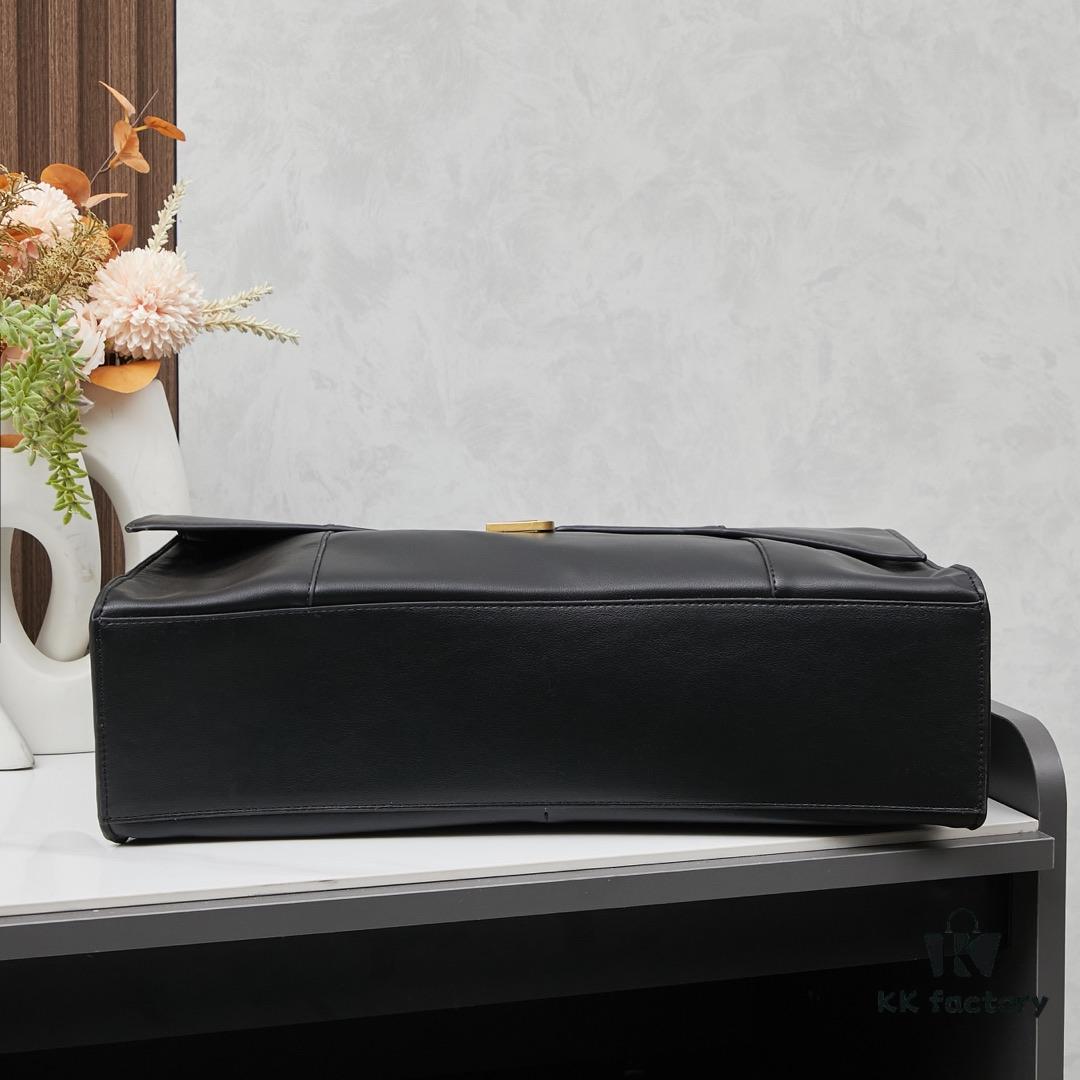 Large Gold Buckle Bag (with Box) Balenciaga Latest Long Handle Hourglass Tote