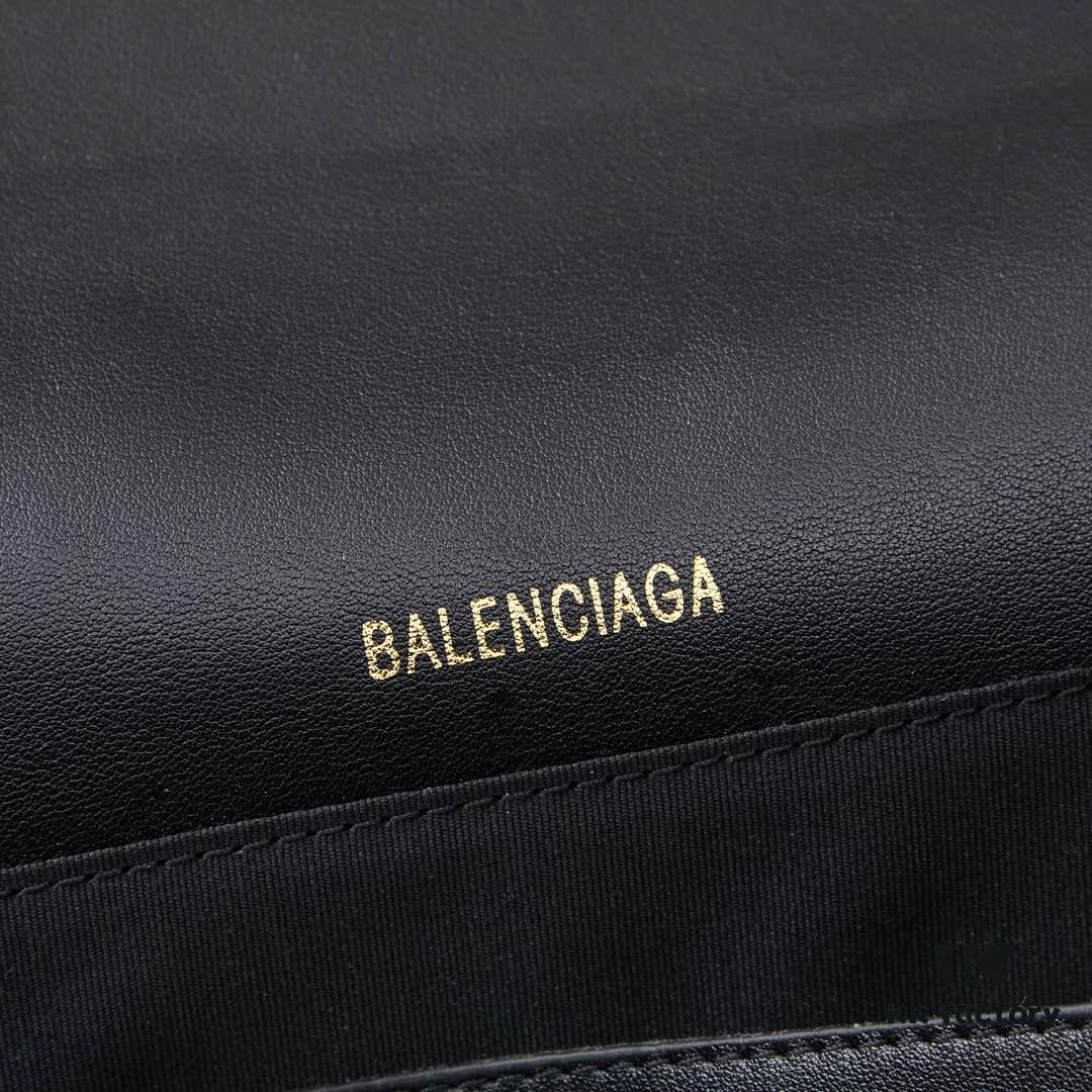 Large Gold Buckle Bag (with Box) Balenciaga Latest Long Handle Hourglass Tote
