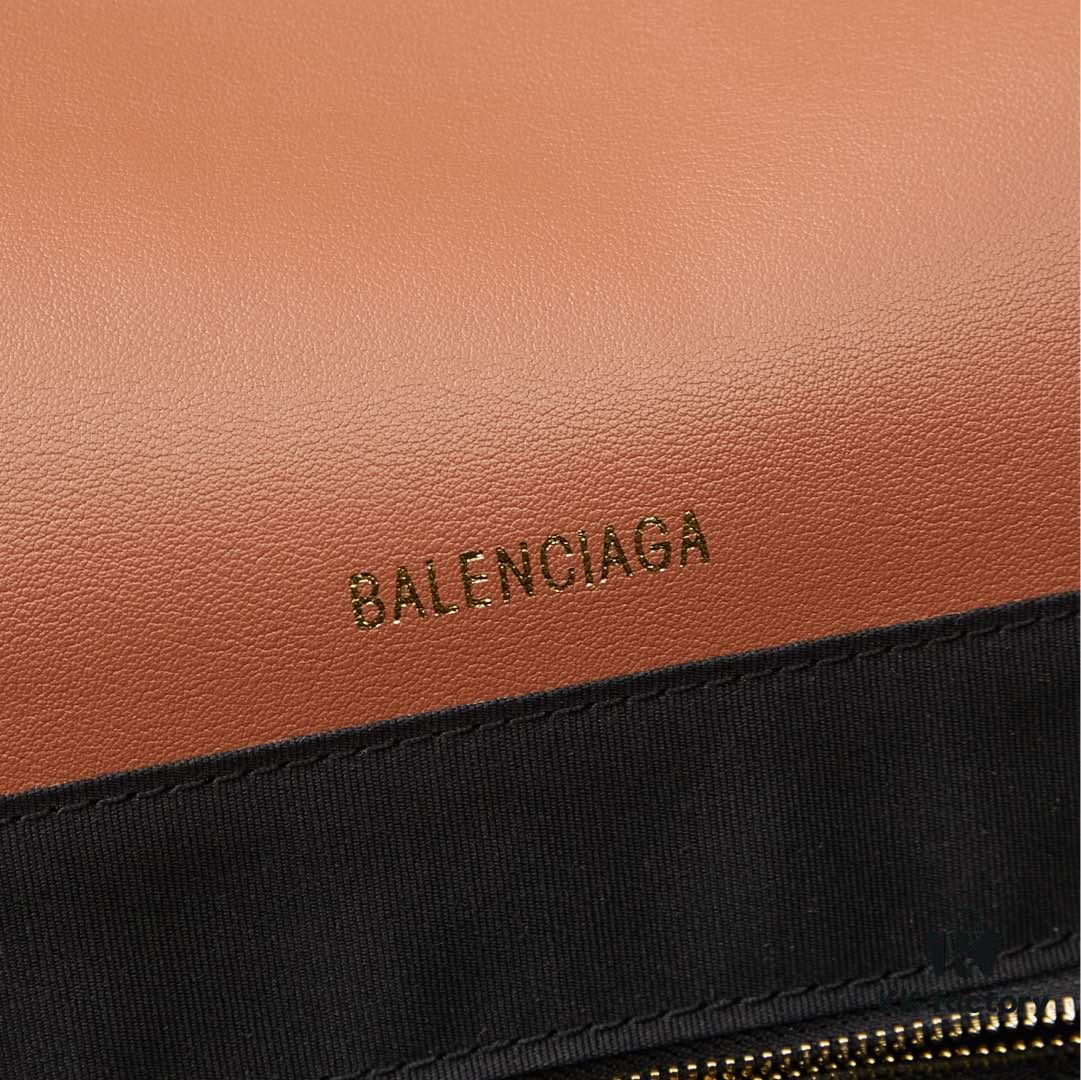 Large Gold Buckle Bag (with Box) Balenciaga Latest Long Handle Hourglass Tote