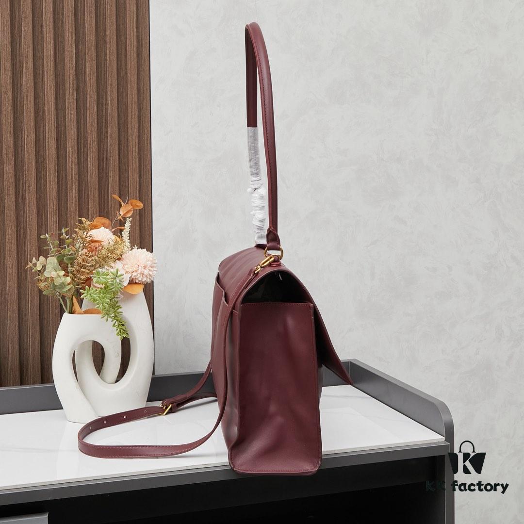 Large Gold-Plated Buckle Bag (With Box) Balenciaga Latest Long Handle Hourglass Tote