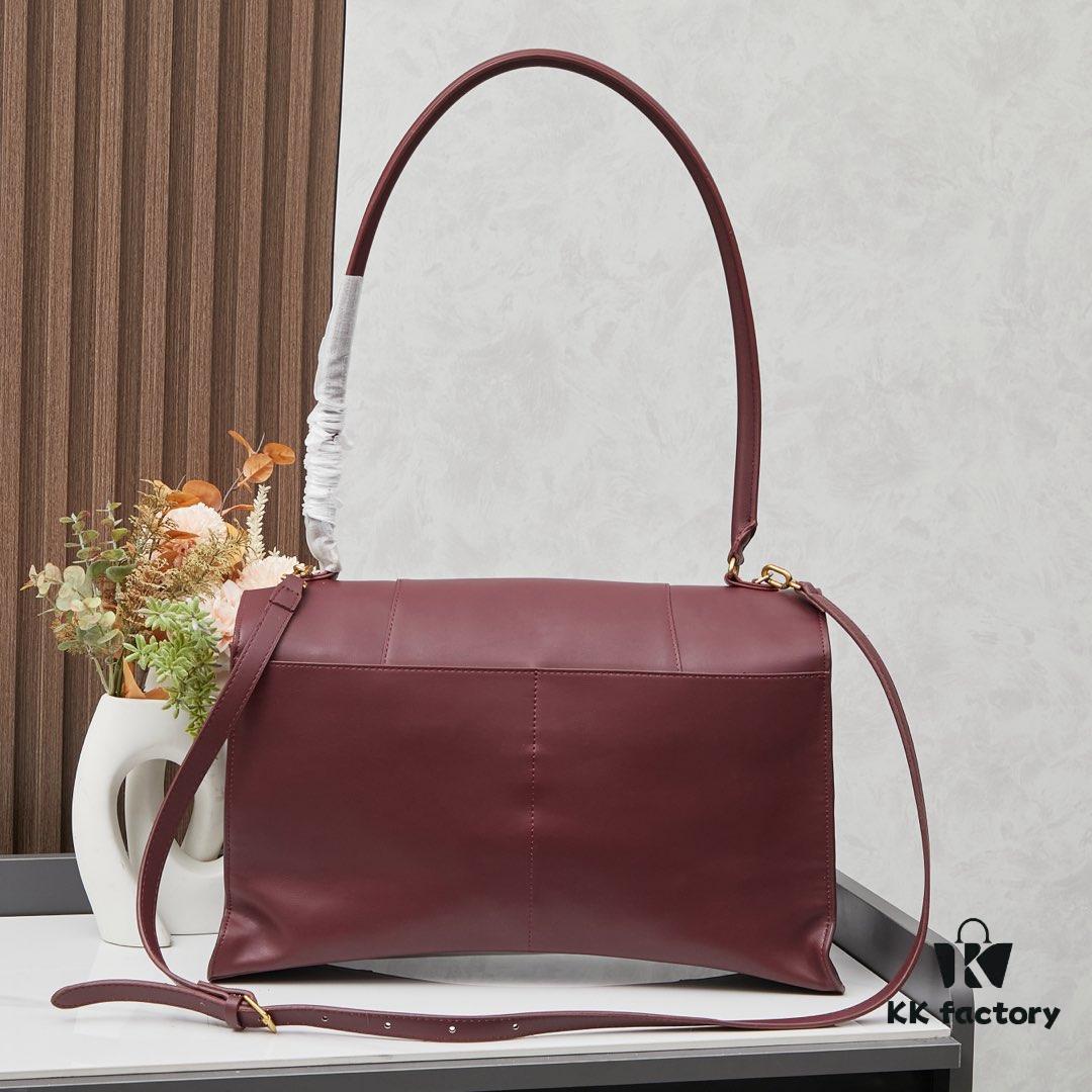 Large Gold-Plated Buckle Bag (With Box) Balenciaga Latest Long Handle Hourglass Tote